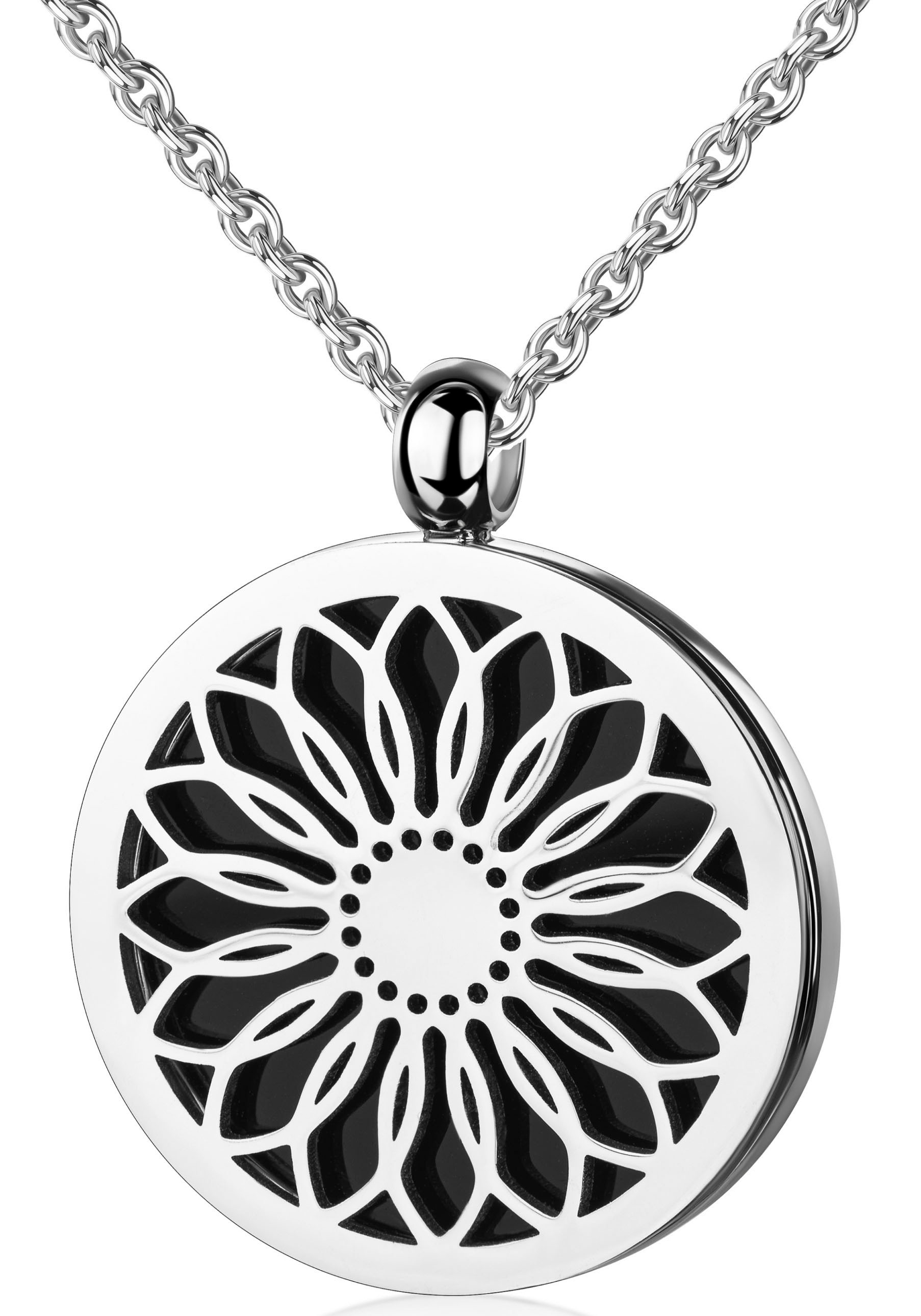 Elli Blumen Halskette Silber 925 - Kinderkette Mit Emaille Blümchen 36 Cm