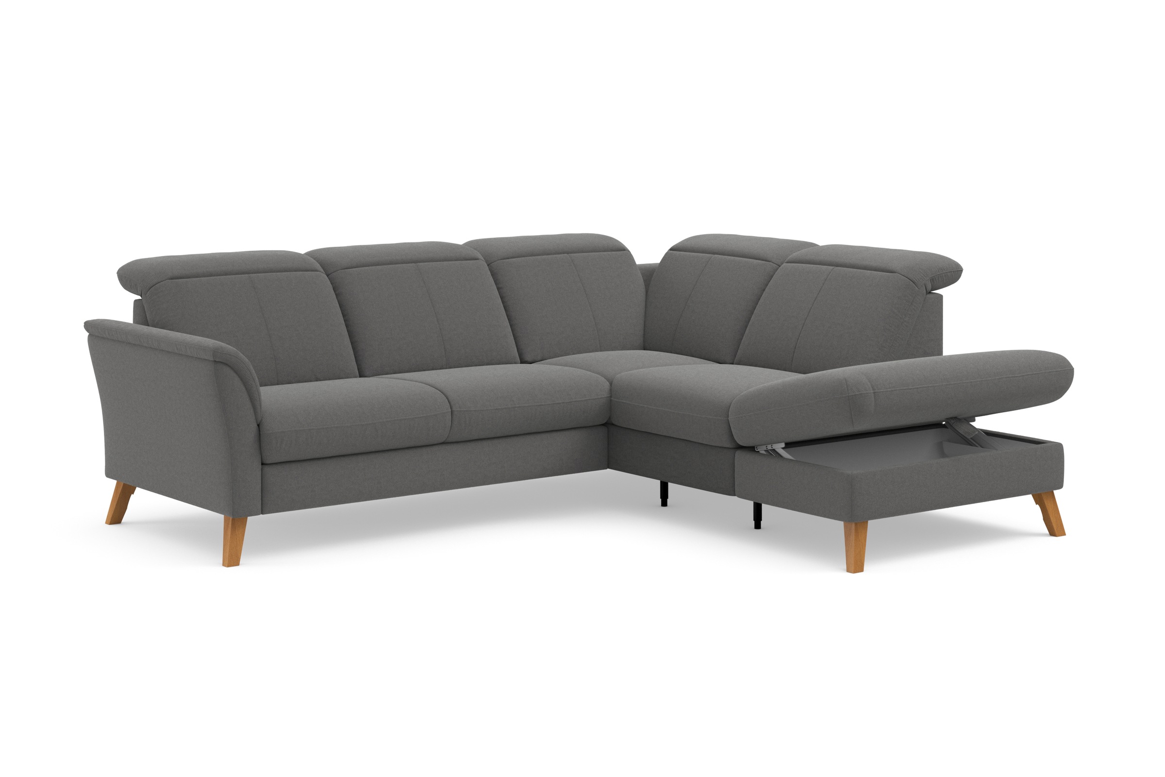 sit&more Ecksofa »Romero L-Form«, wahlweise mit oder ohne TV-Funktion, Bettfunktion, Bettkasten