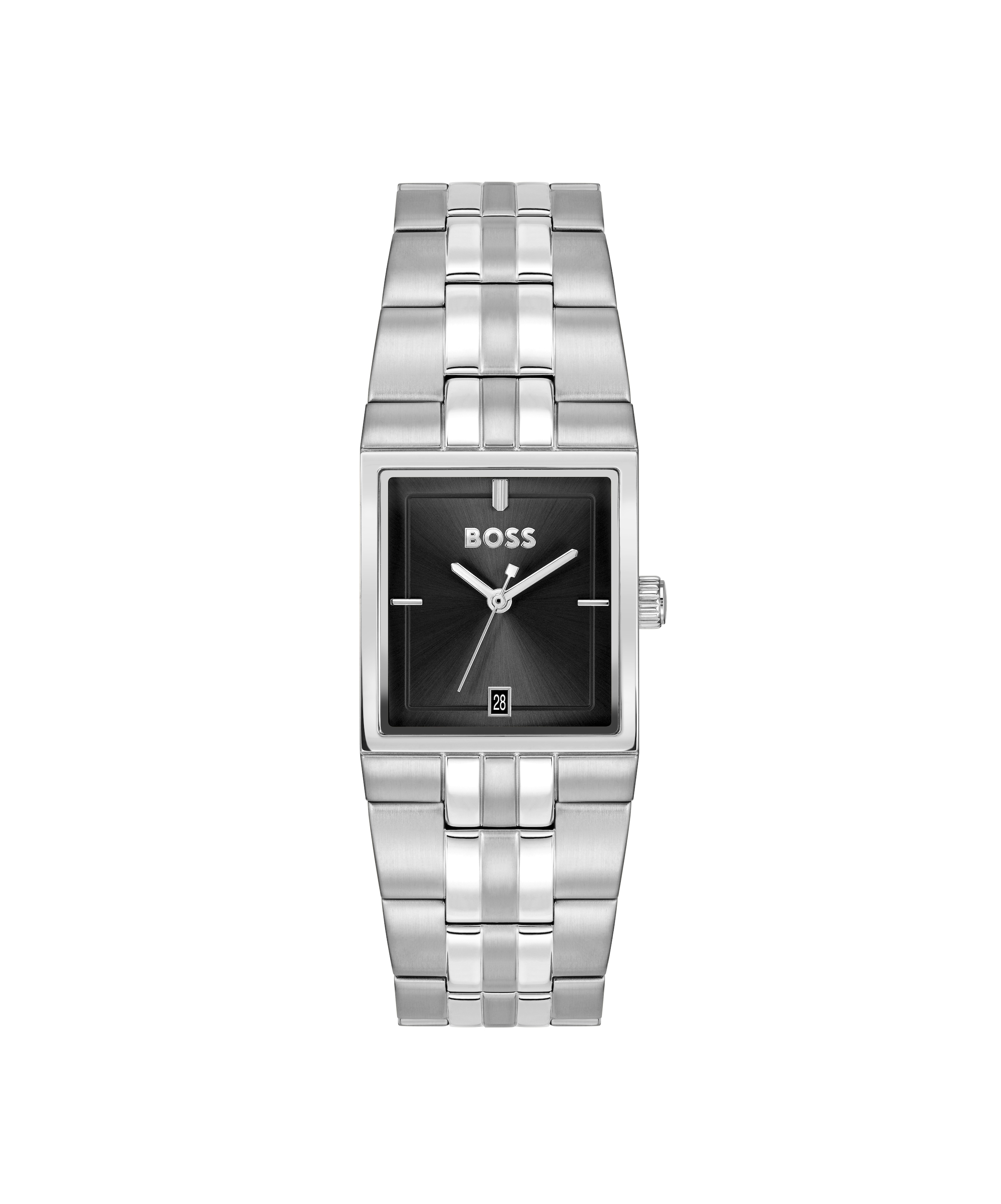 BOSS Quarzuhr »STRIVO« Armbanduhr, Damenuhr, Herrenuhr, Edelstahlarmband, analog, Tag