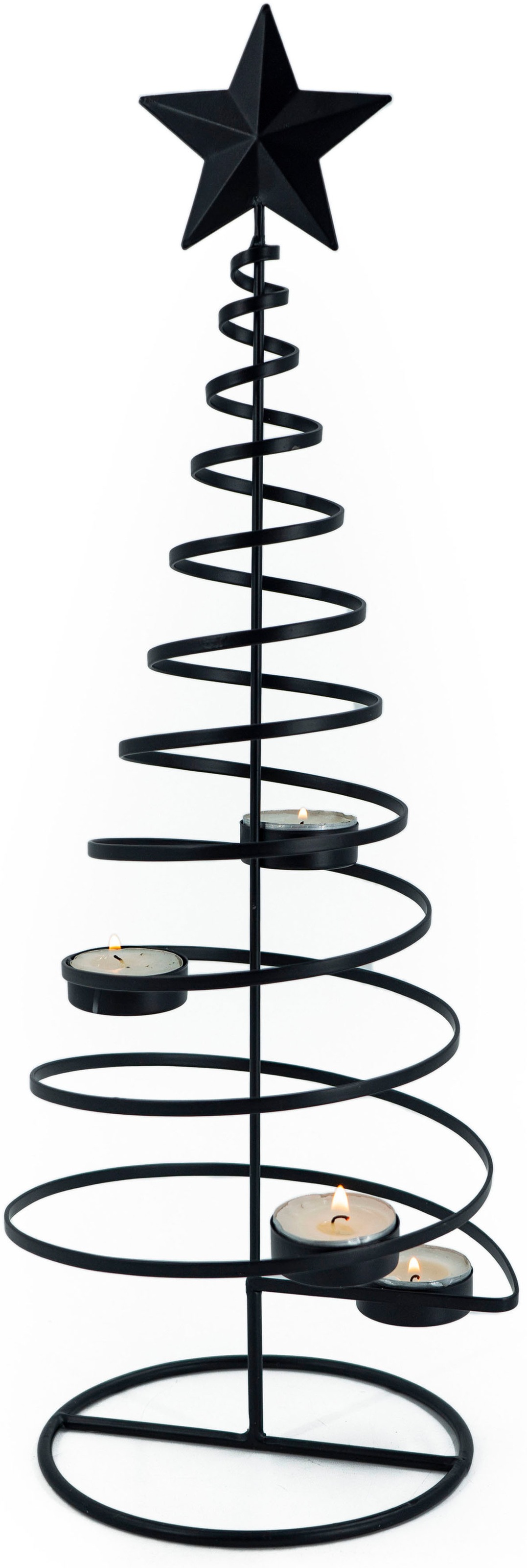 NOOR LIVING Kerzenhalter "Teelichthalter BAUM, aus Metall, mit Stern-Spitze günstig online kaufen