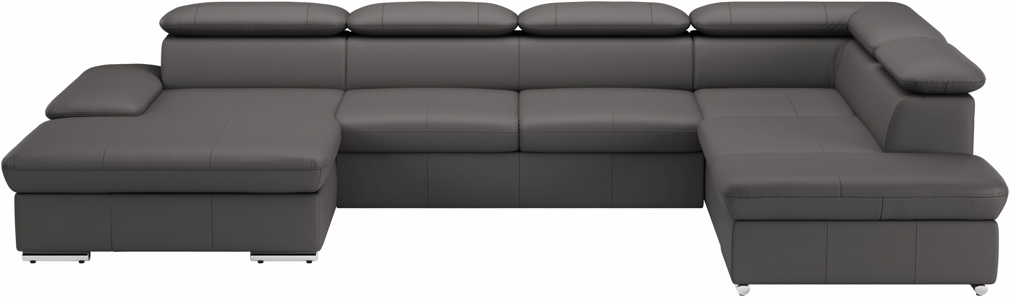 sit&more Wohnlandschaft "Valantine U-Form, B: 349 cm" mit Arm- & Kopfteilverstellung, optional mit Schlaffunktion