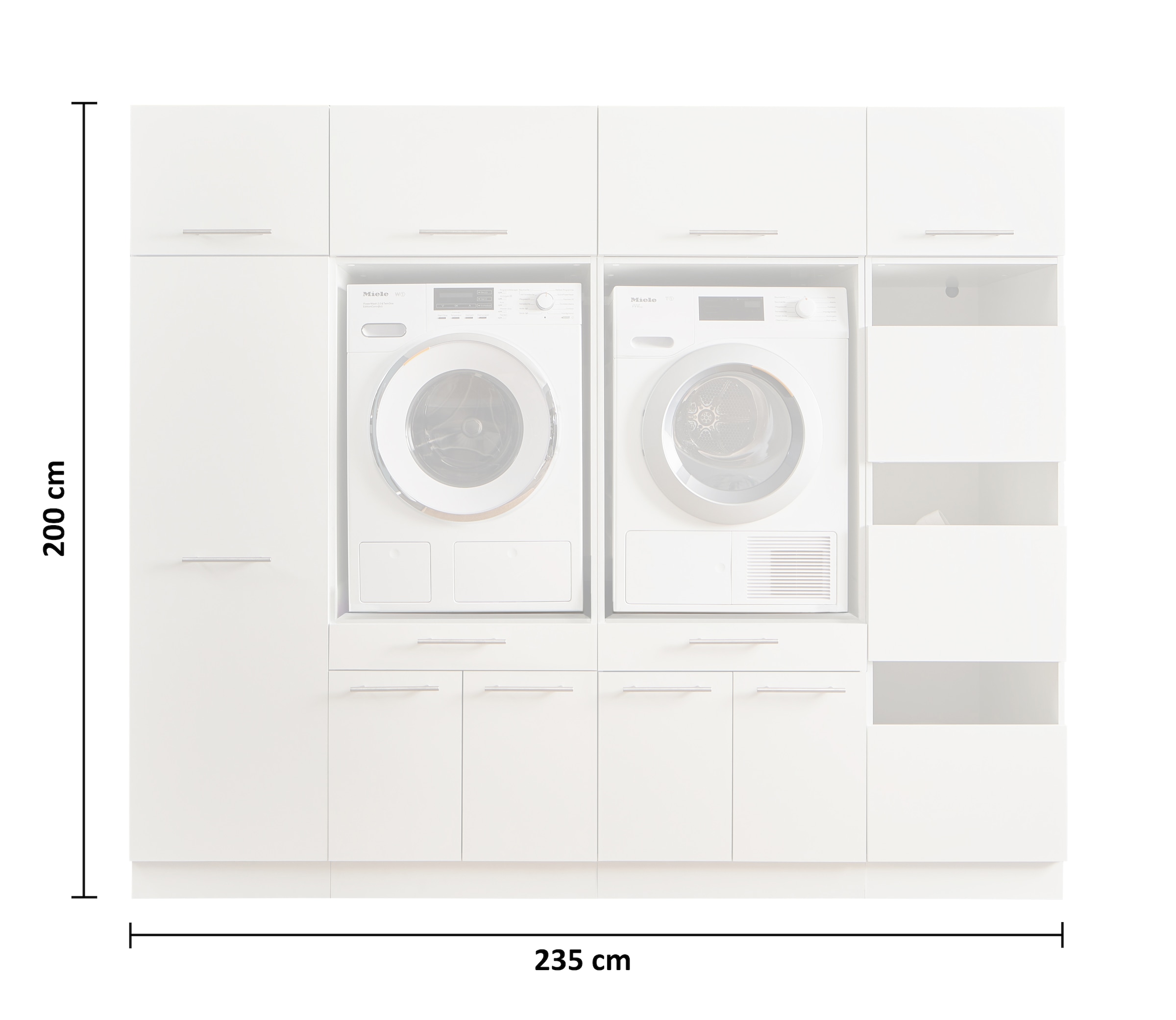 Laundreezy Mehrzweckschrank-Set »LAUNDREEZY LDSK15«, Breite 235 cm
