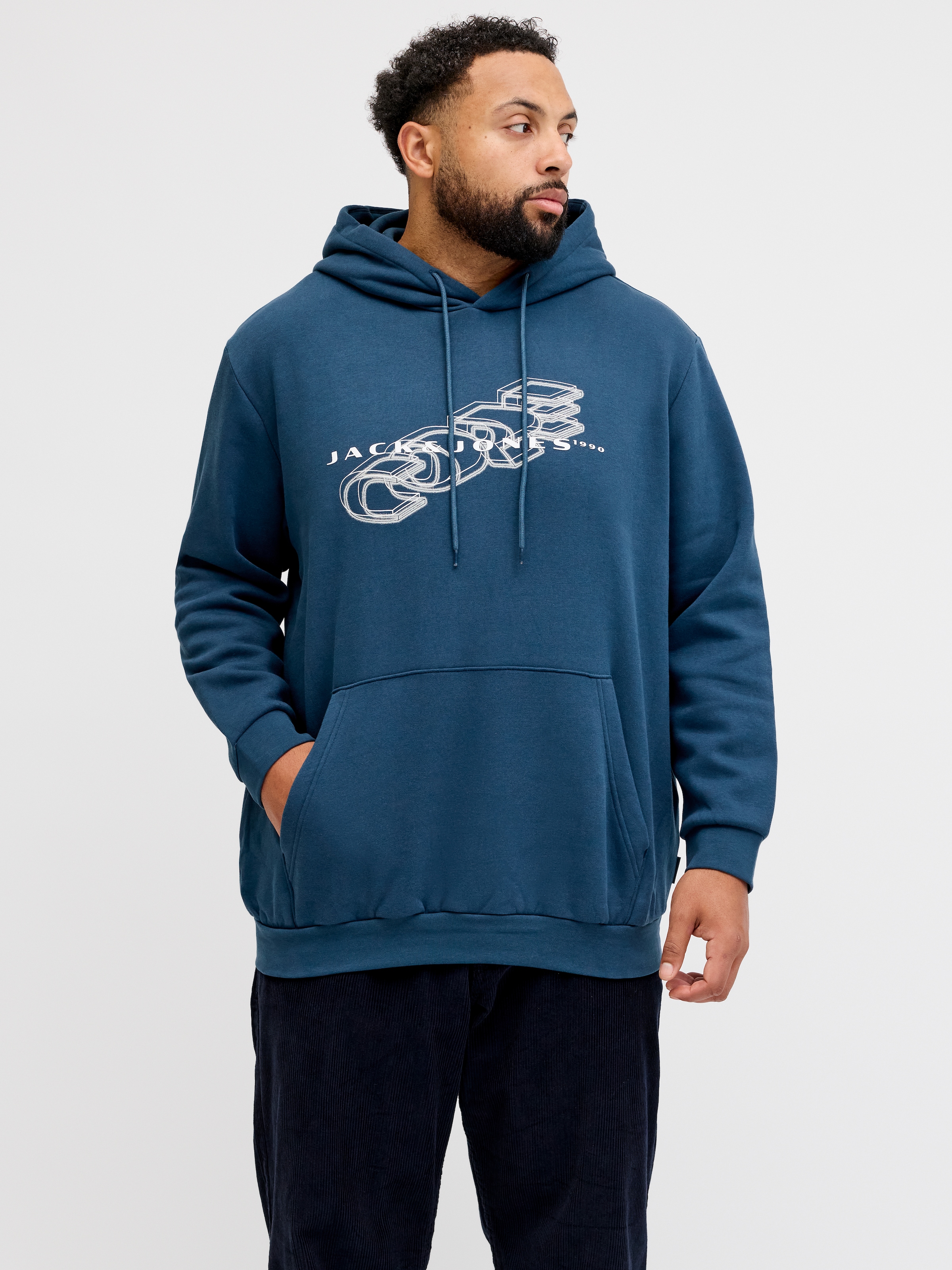 Jack & Jones PlusSize Kapuzensweatshirt "JCOFUSION BRANDING SWEAT HOOD PLS"