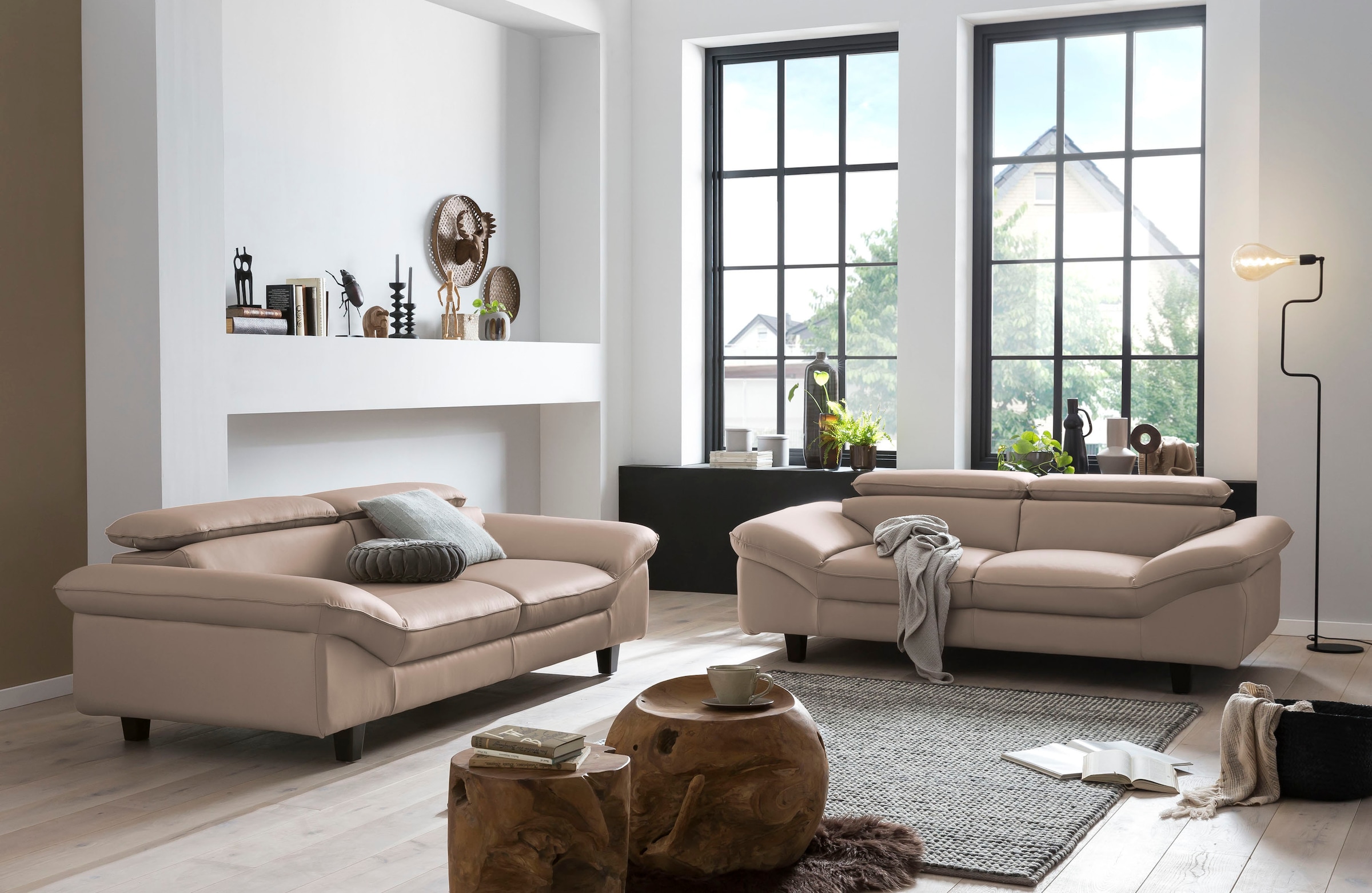 Home affaire 3-Sitzer »Pilot« Big-Sofa mit Kopfteilverstellung