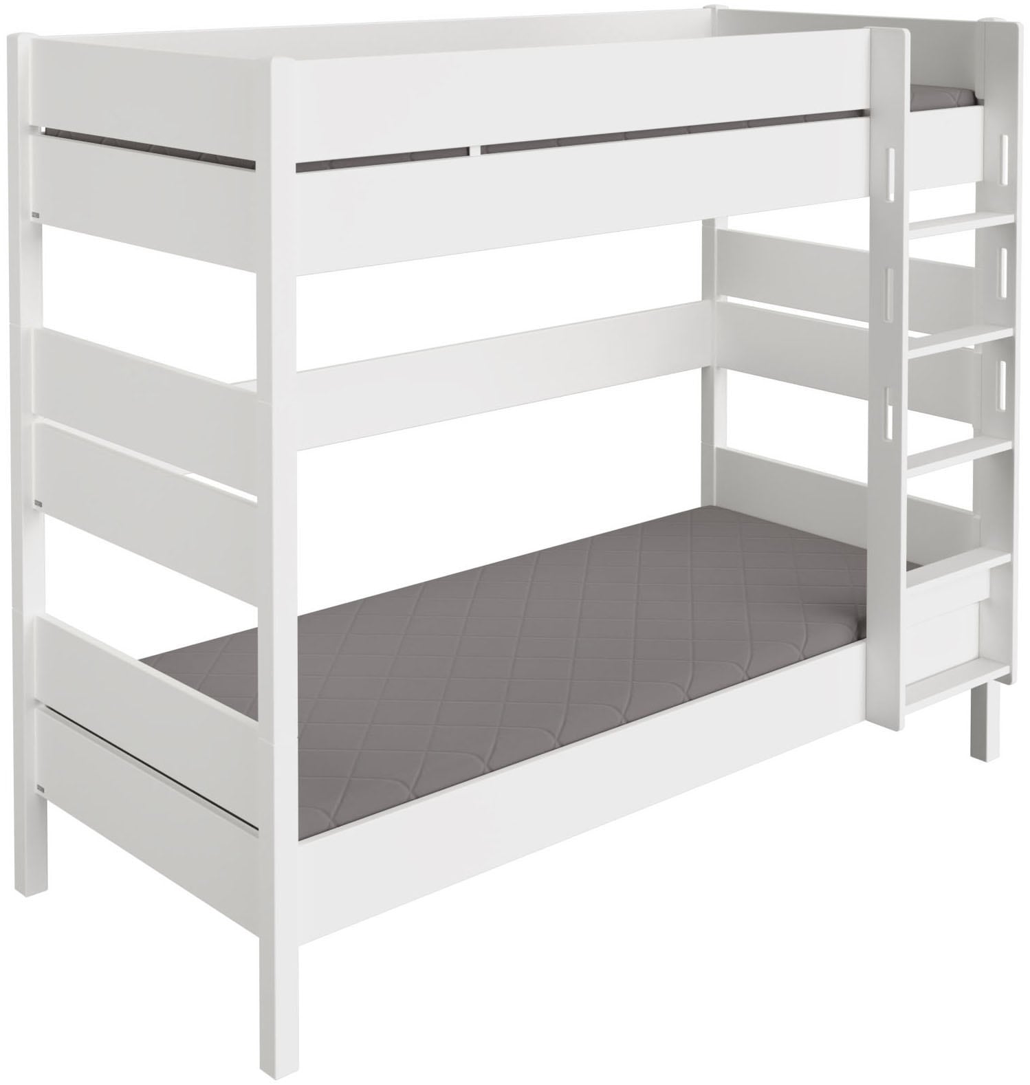 PAIDI Spielbett "TIAGO in verschiedenen Größen und Farben, Etagenbett mit Leiter" Höhe 160 / 180 cm, 2 Liegeflächen - je 120kg Tragkr., 5 Jahre Garantie, Rausfallschutz, geprüfte Sicherheit, umbaubares Bett mit Massivholz