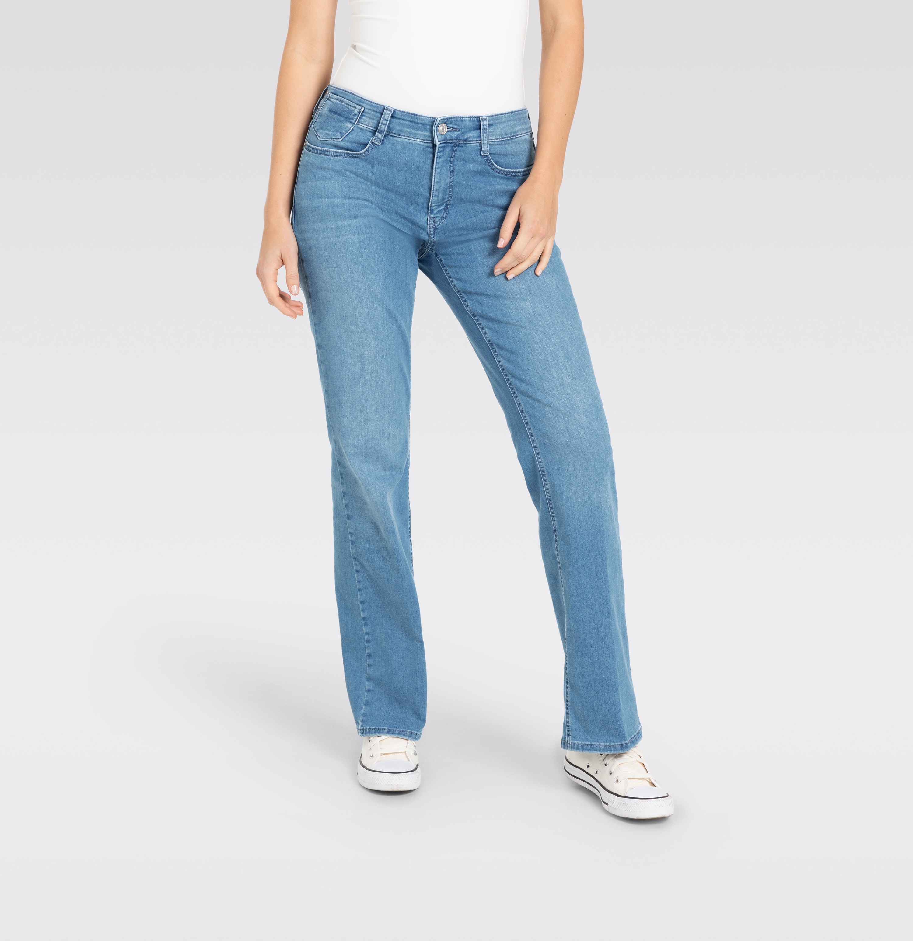 MAC Bootcut-Jeans "LAURA" Figurformende Denim-Qualität