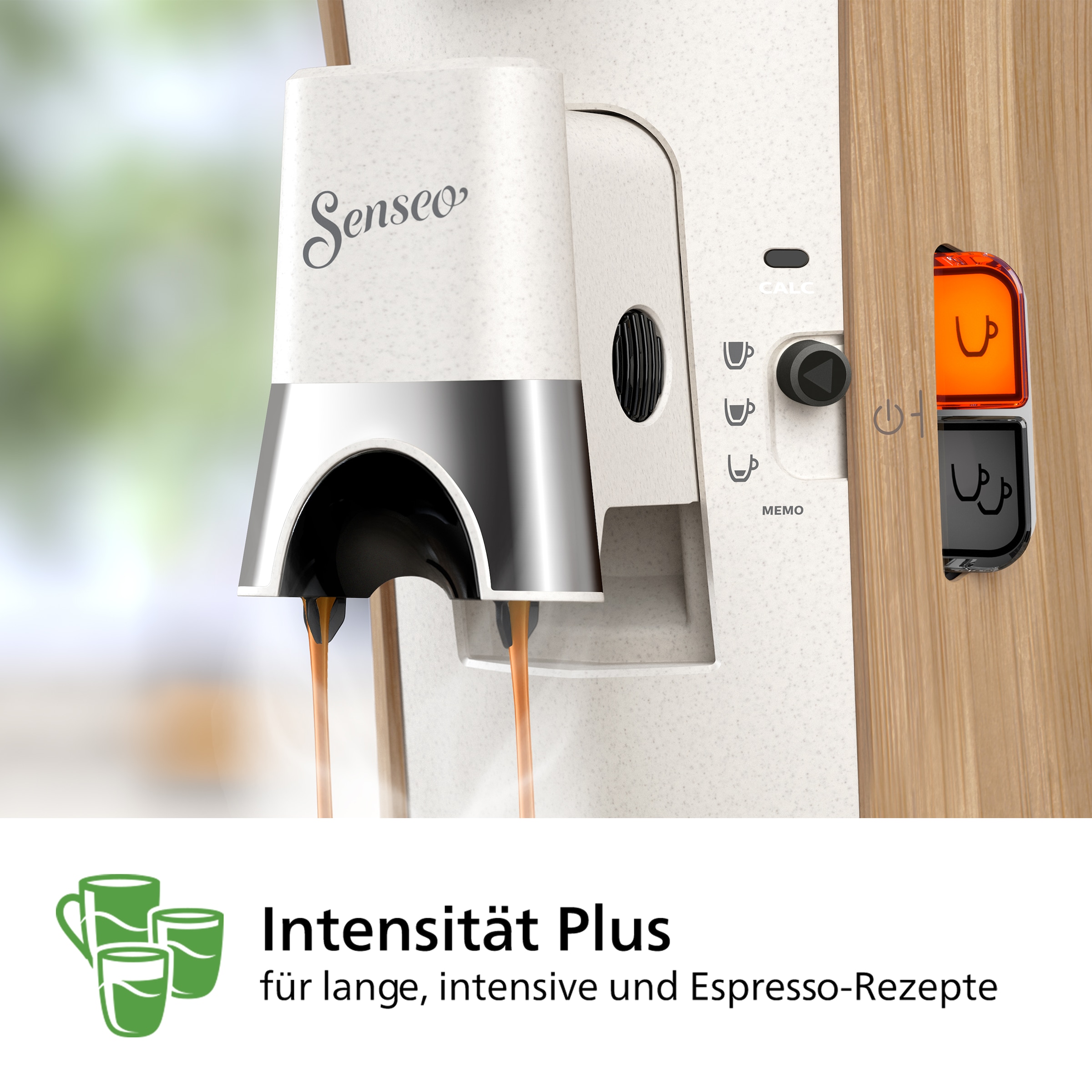 Philips Senseo Kaffeepadmaschine »Select CSA240/05, mit 37 % biobasiertem Kunststoff, Intensity Plus,«, Memo-Funktion für 3 Geschmacksrichtungen, Crema Plus, Seidenweiß