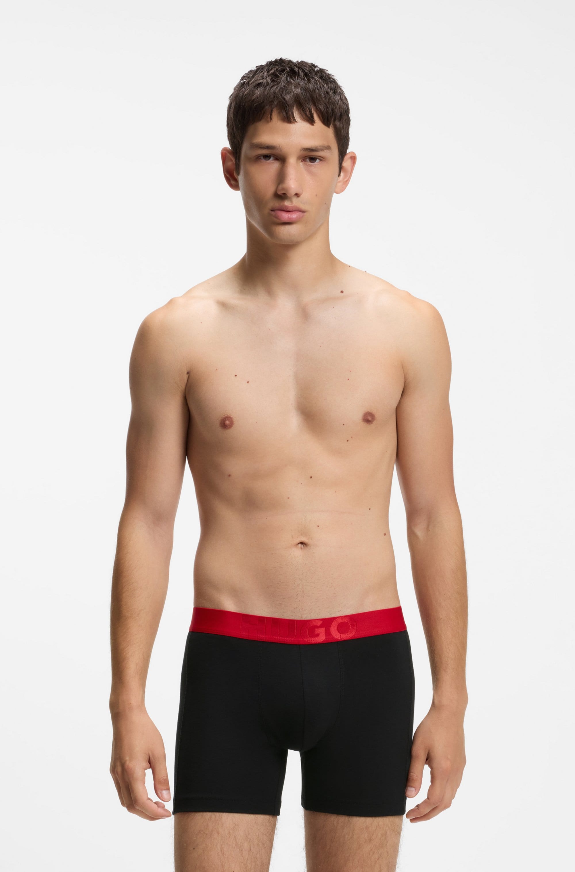 HUGO Underwear Boxershorts »TR GIFT VEGA« 3 Stk. mit kontrastfarbenen Bund