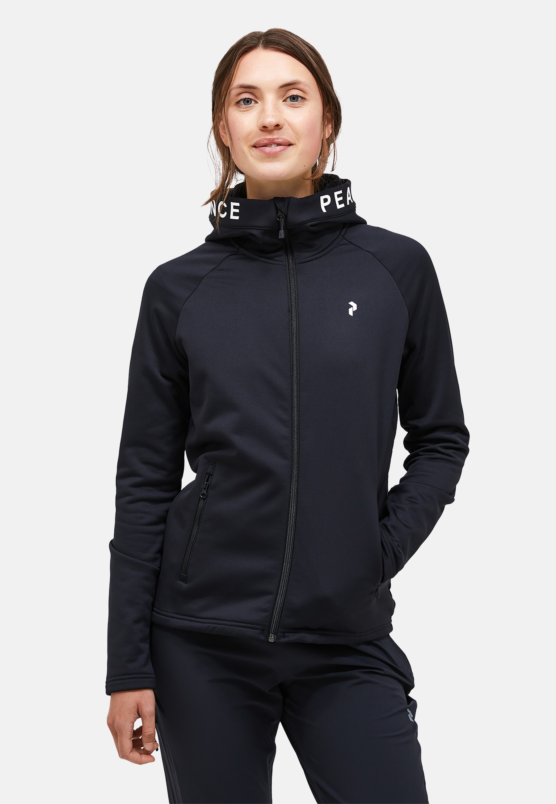 Peak Performance Fleecejacke »W Rider Zip Hood« mit Label-Applikationen