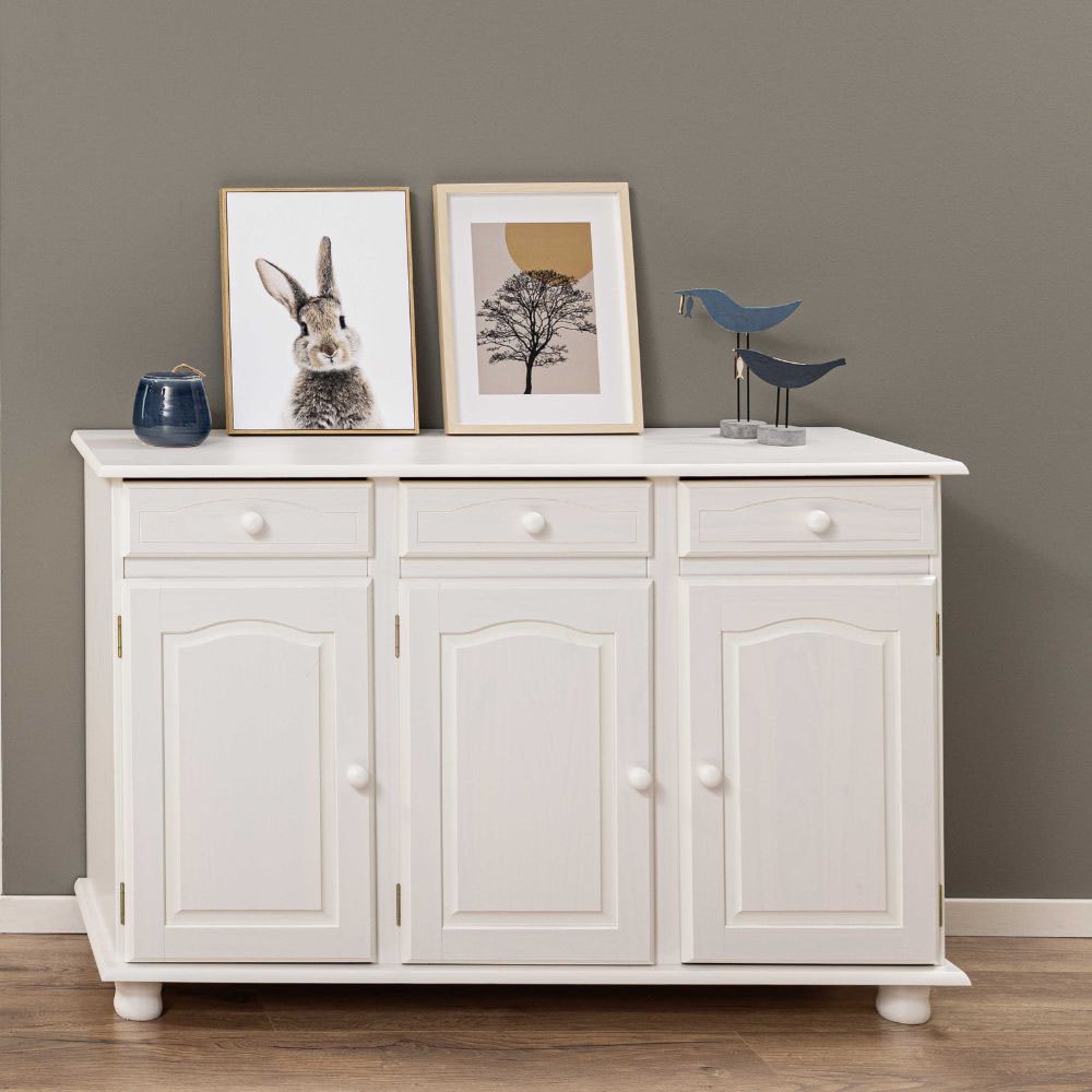 Inter Link Sideboard "Livio" 1 Stk. tlg. Kiefer Massiv, Landhaus, BxTxH: ca günstig online kaufen