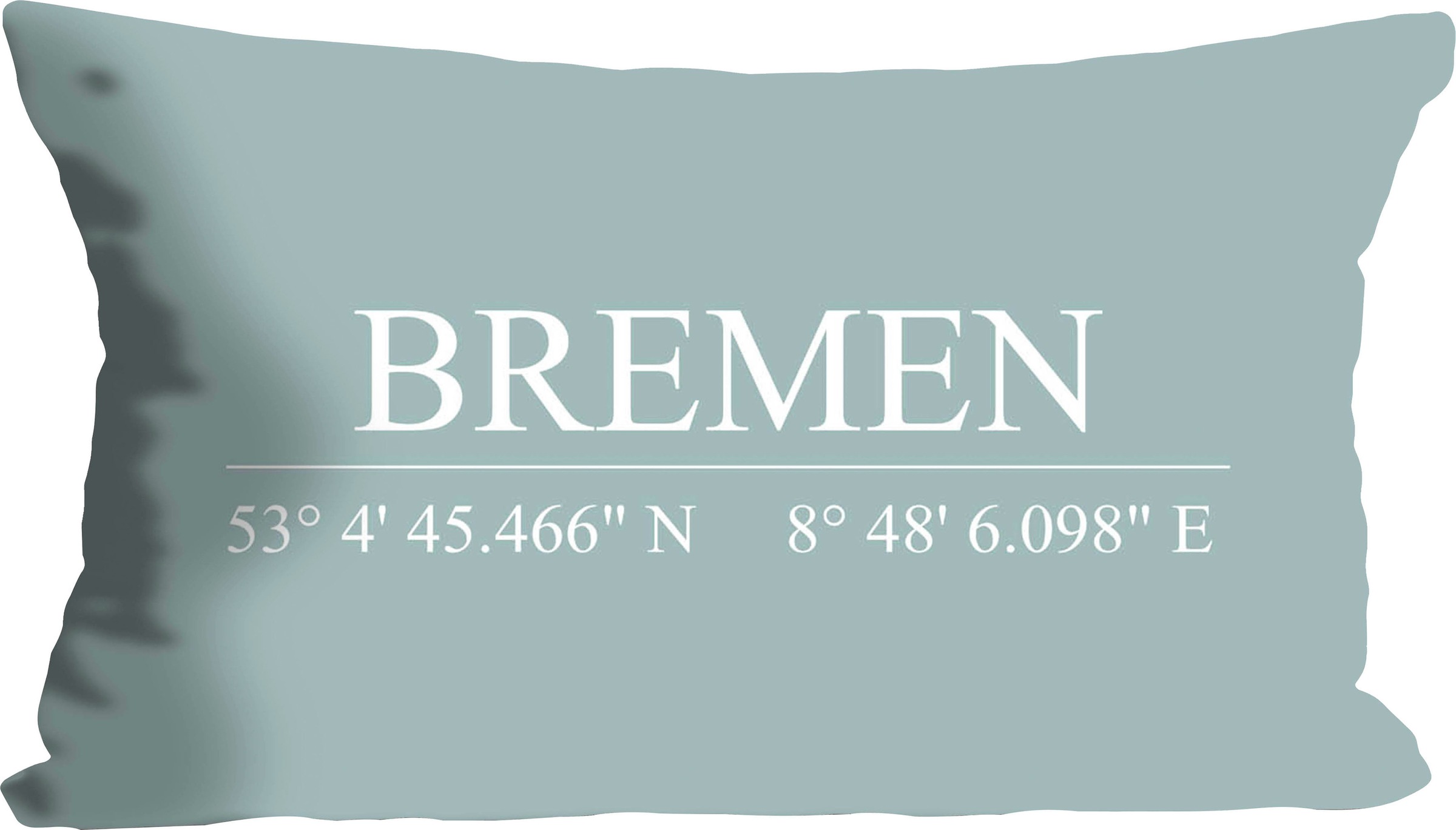 queence Dekokissen "Bremen" mit Schriftzug, Kissenhülle ohne Füllung, 1 Stü günstig online kaufen