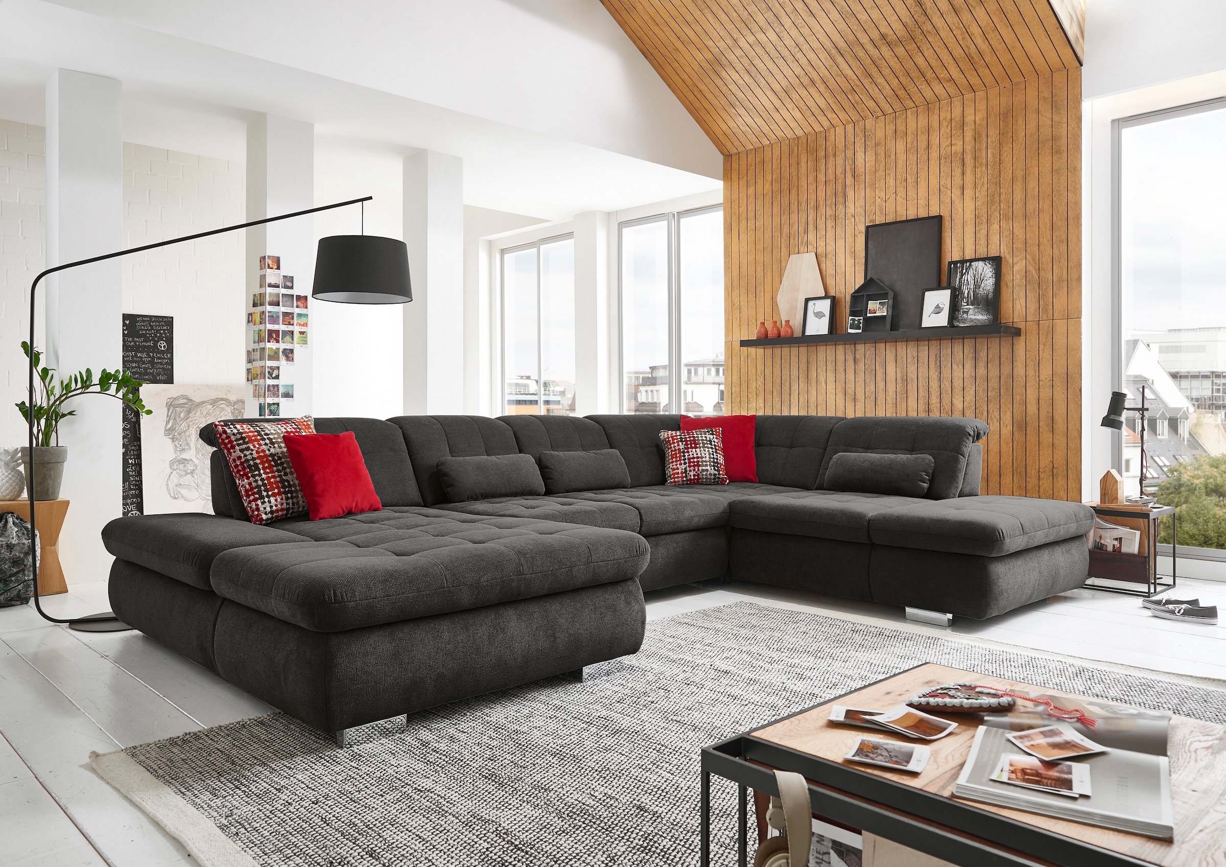 Die PlanBar Wohnlandschaft »MP-IN17004 U-Form« wahlweise mit Funktionen, Kaltschaum-Polsterung