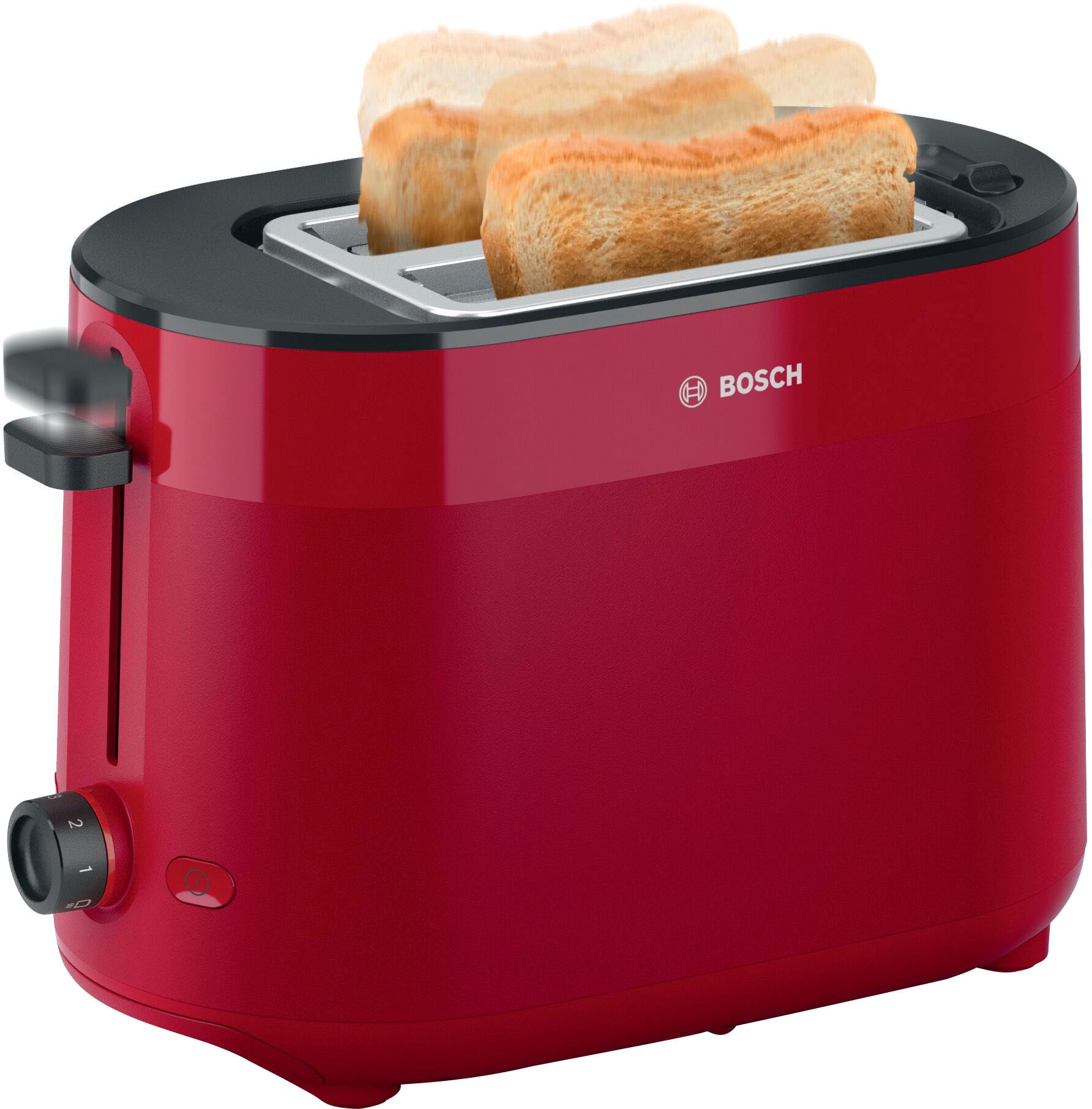 BOSCH Toaster »MyMoment TAT2M124«, BAUR Brotzentrierung, 2 Schlitze, für 950 AutoOff 2 integrierter W, Auftaufunktion, | Scheiben, Brötchenaufsatz