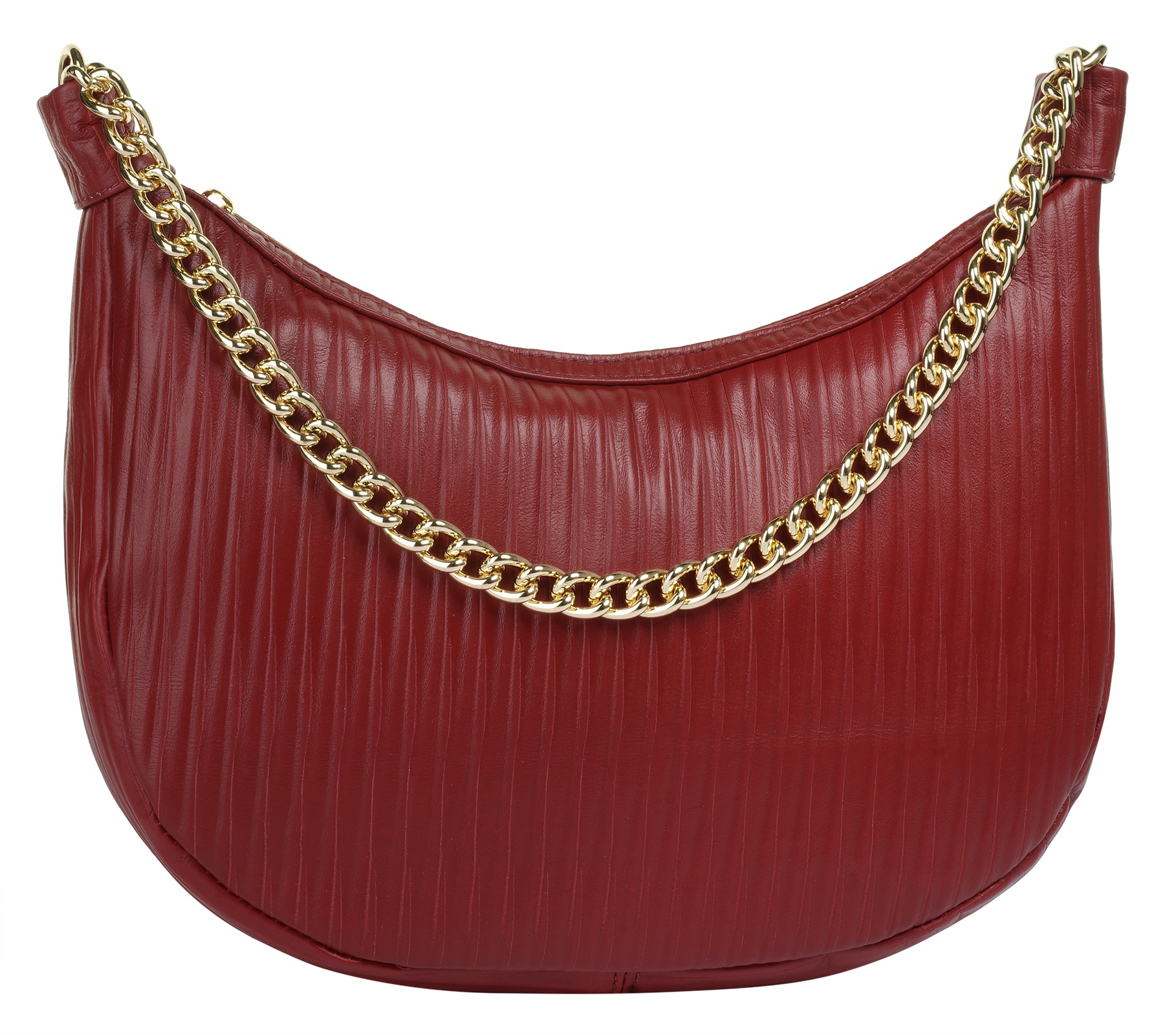 Umhängetasche CLUTY, Damen, Gr. B/H/T: 32cm x 22cm x 4cm onesize, rot, Leder, leicht glänzend, unifarben, Taschen Umhängetasche, echt Leder, Made in Italy 3