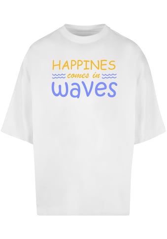 T-Shirt »Merchcode Herren Summer - Happines comes in waves Huge Tee«, (1 tlg.)