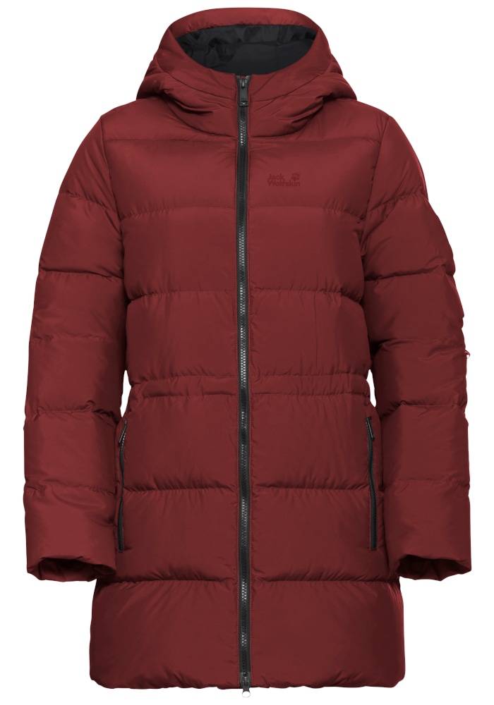 Jack Wolfskin Daunenmantel »FROZEN PALACE LONG JKT W RDS« mit Kapuze, wärmeisolierende Füllung, winddicht