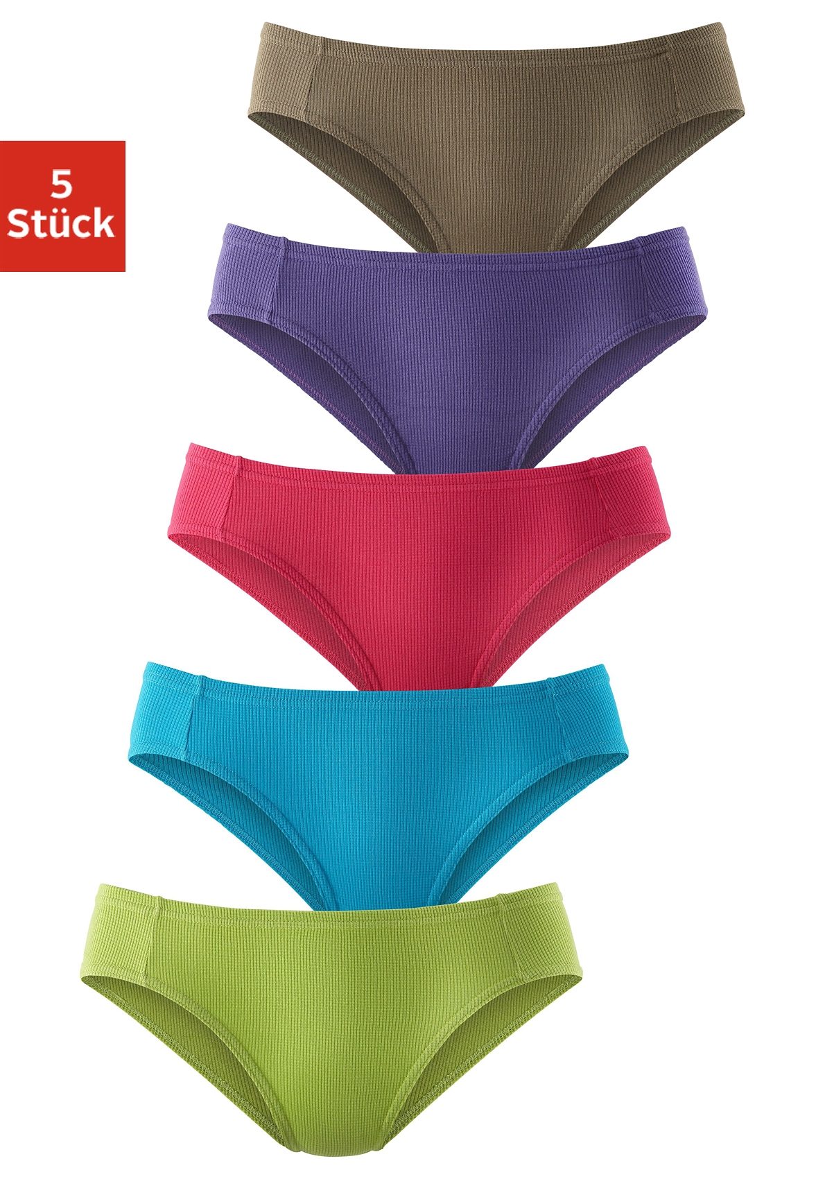 petite fleur by Lascana Bikinislip 5er-Pack, aus weicher Pikee-Qualität