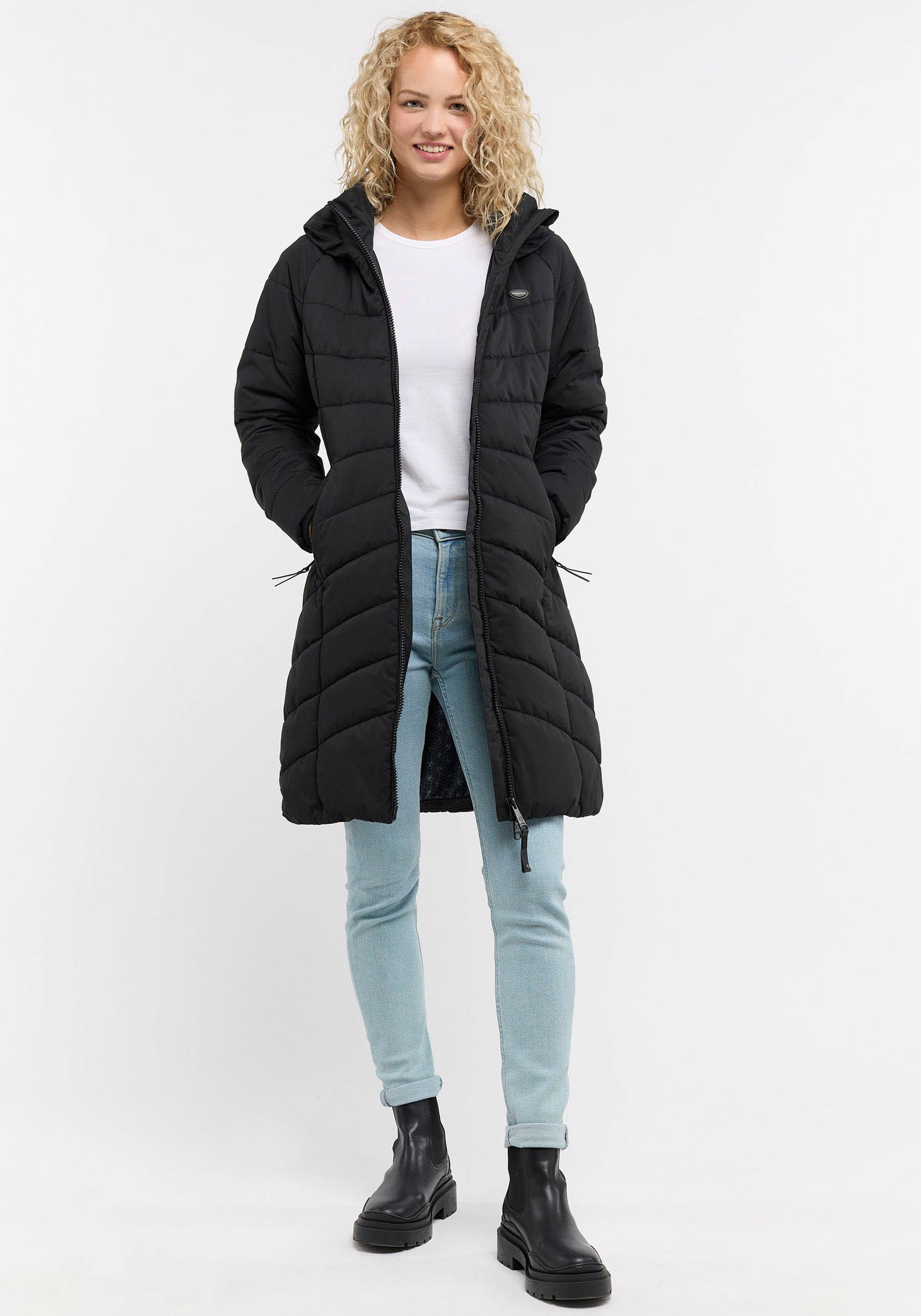 Style COAT«, mit Streetwear | -Zipper Steppjacke »DIZZIE Ragwear 2-Way BAUR mit kaufen Kapuze, für Urban