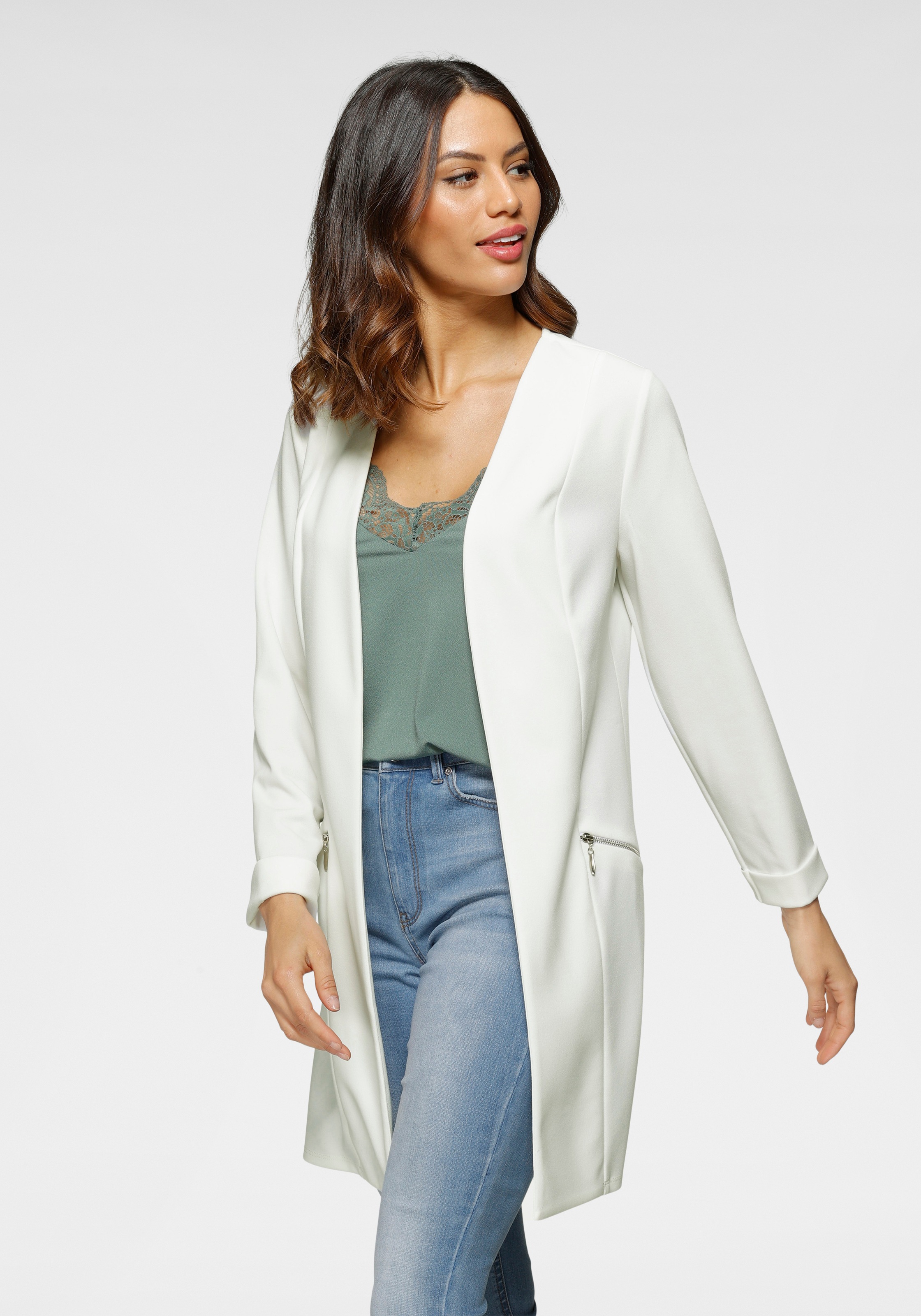 Laura Scott Longblazer, mit Reißverschlüssen - NEUE FARBEN