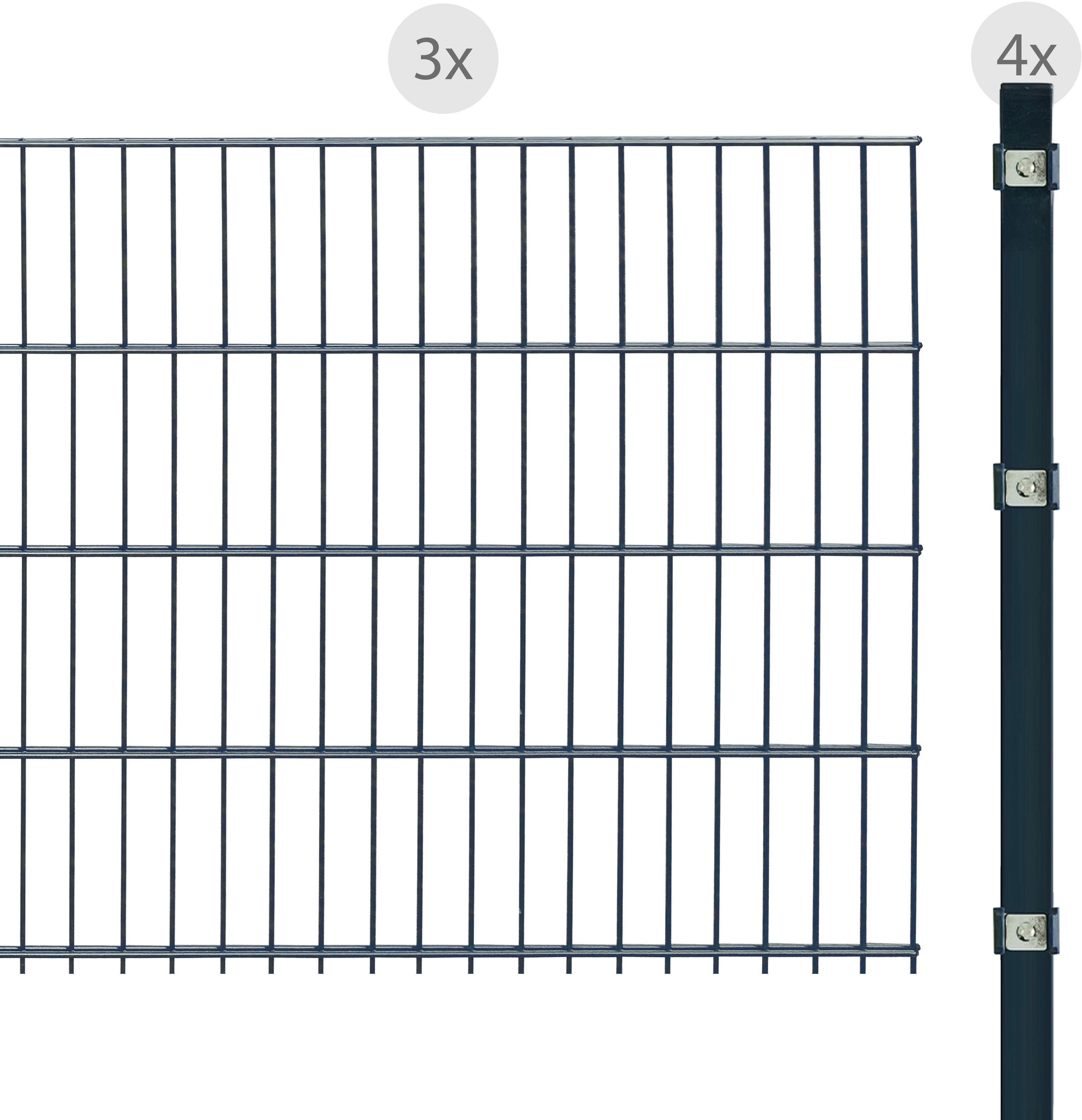 Arvotec Doppelstabmattenzaun "ESSENTIAL 83 zum Einbetonieren", Zaunhöhe 83 günstig online kaufen