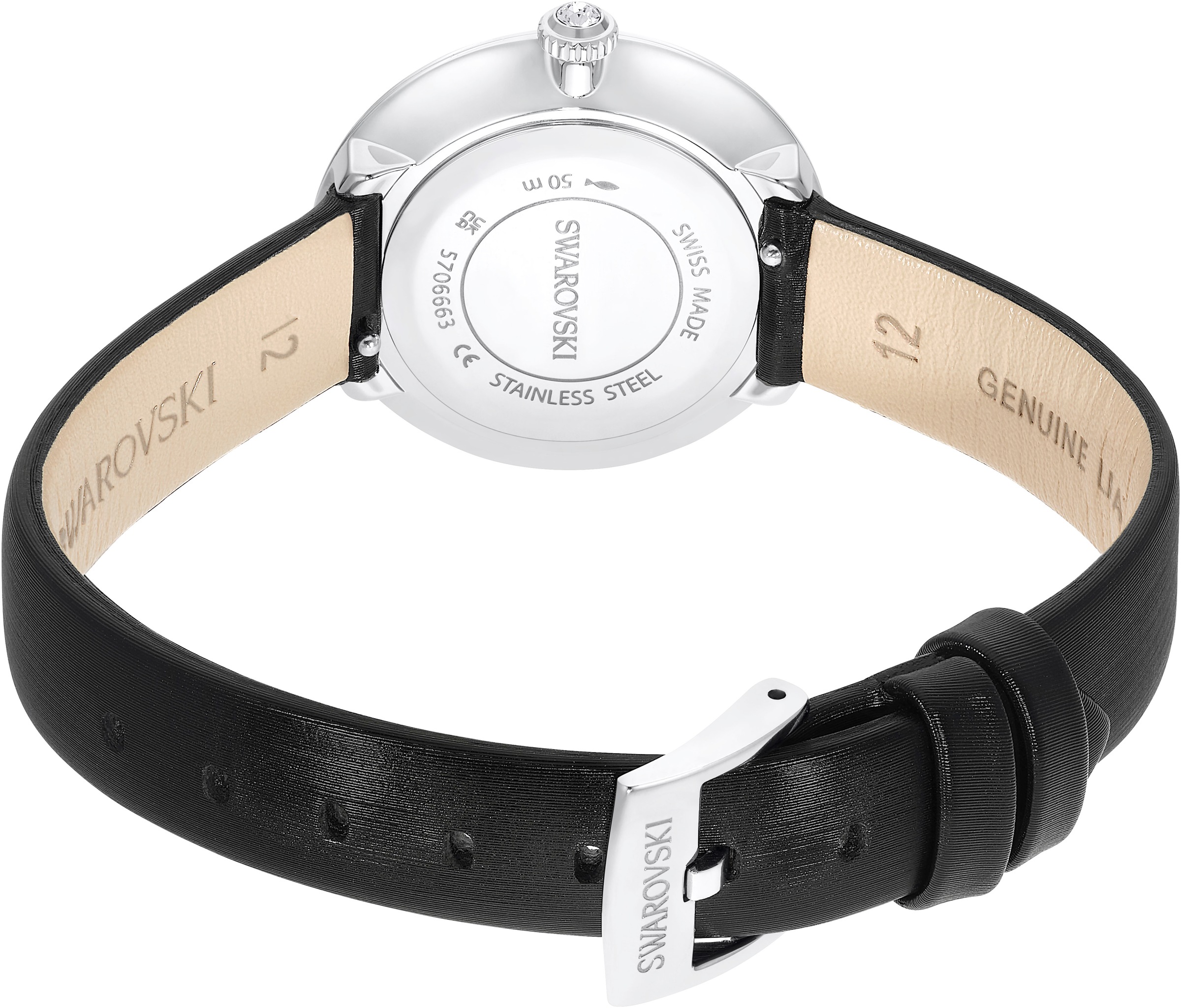 Swarovski Quarzuhr »MATRIX TENNIS«, Armbanduhr, Damenuhr, Swiss Made, Lederarmband, analog
