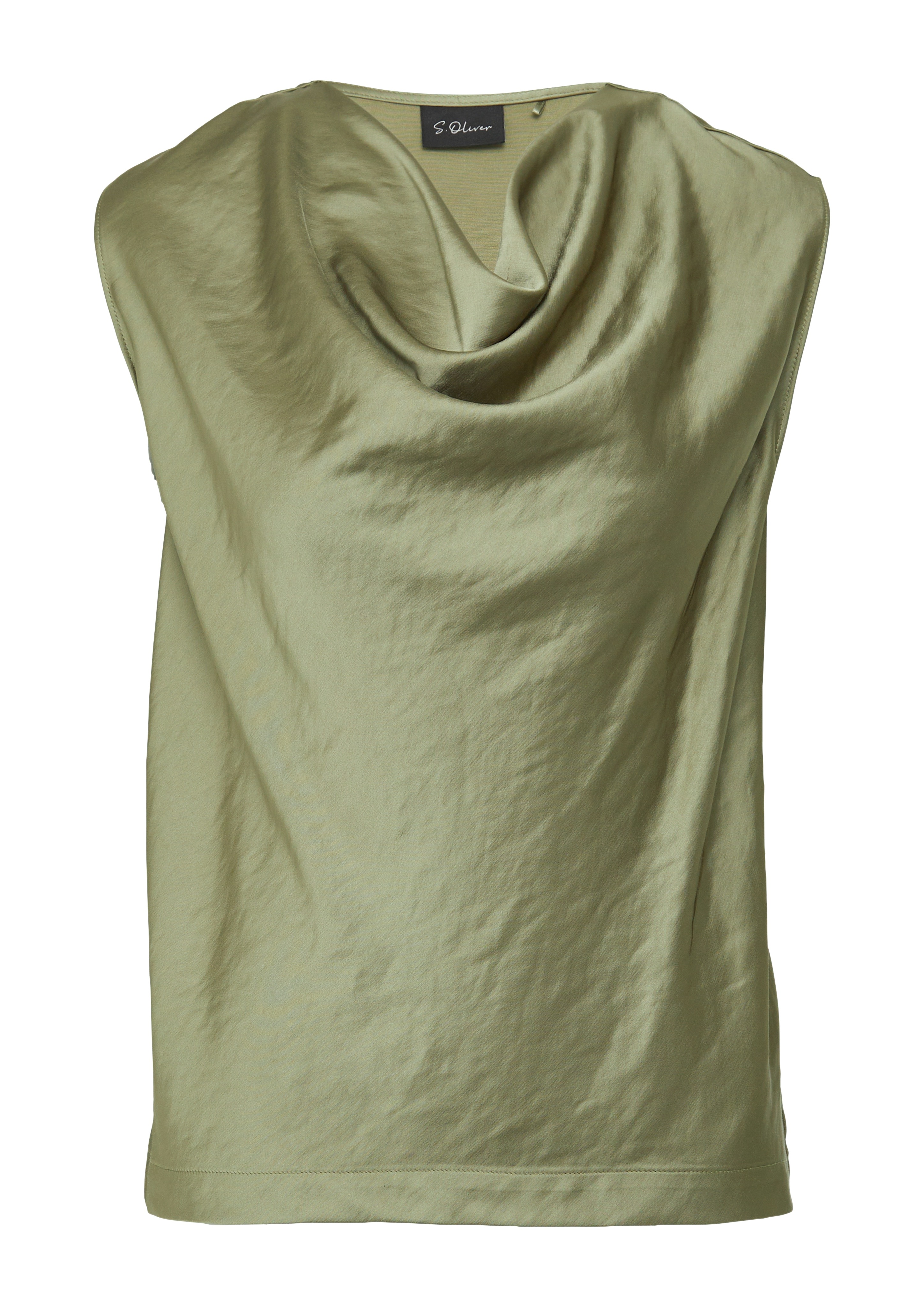 Thumbnail - s.Oliver BLACK LABEL Shirttop, mit Wasserfall-Kragen