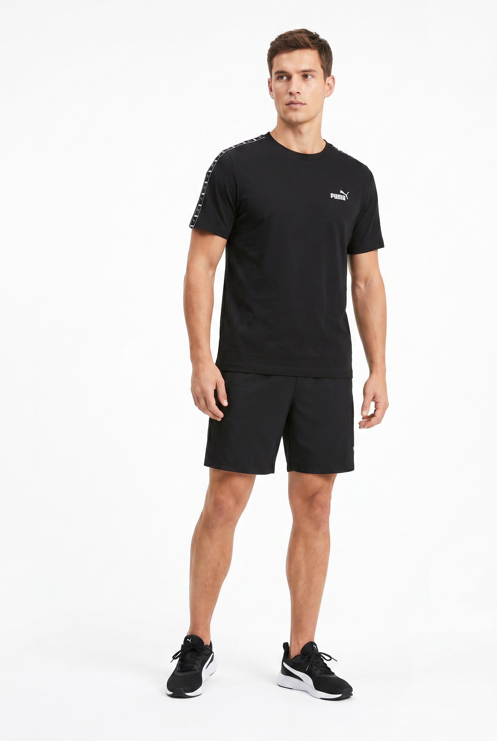 PUMA T-Shirt »ESS TAPE TEE« sportlicher Stil, Kurzarm, aus Baumwolle