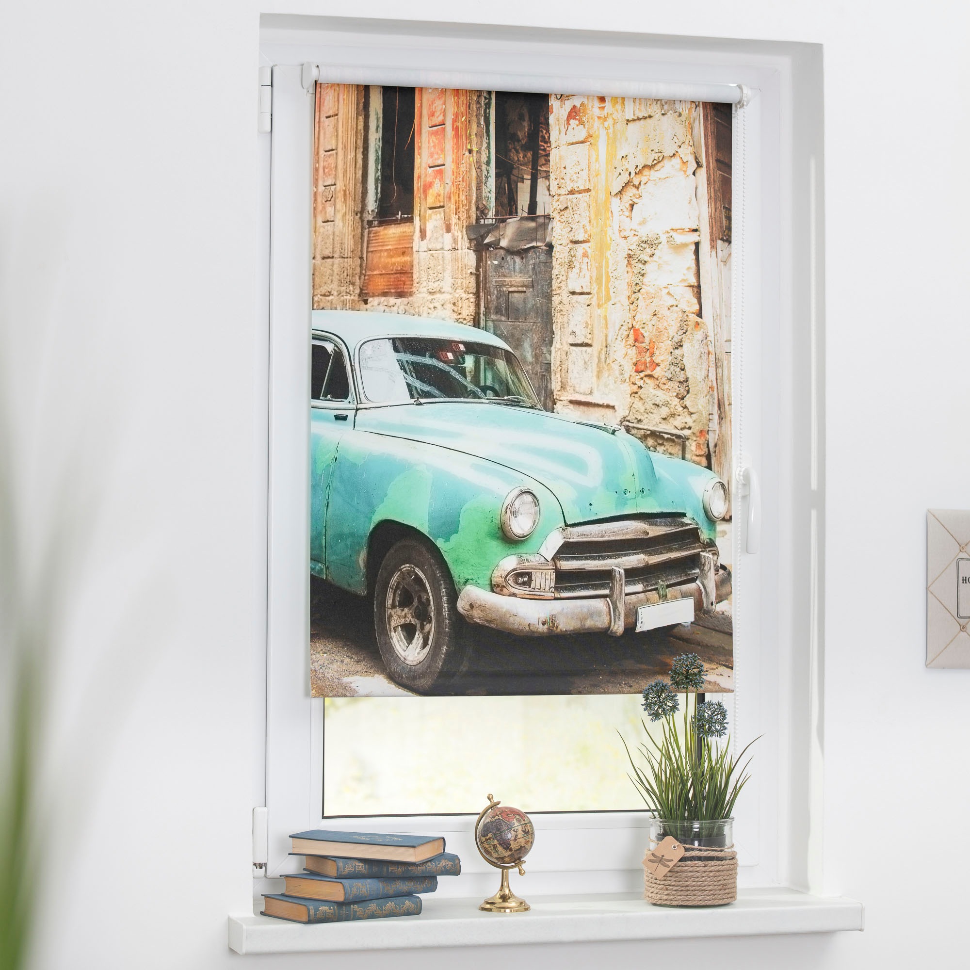 »Klemmfix BAUR LICHTBLICK Motiv bedruckt Kuba«, freihängend, ORIGINAL Bohren, ohne | Seitenzugrollo Lichtschutz,