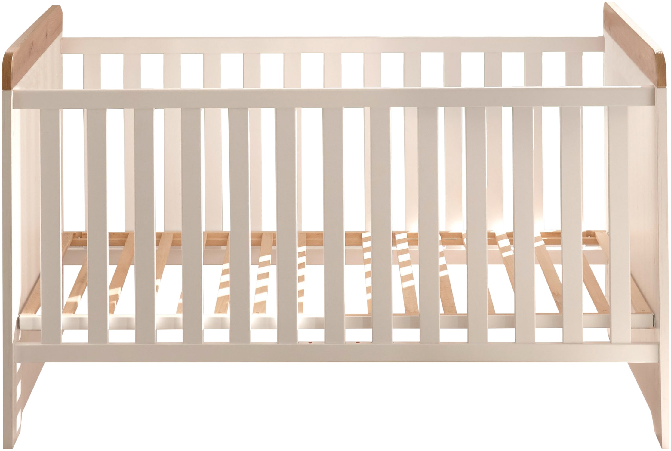 Begabino Babybett »Jasmin passend zum Babyzimmer«, 70x140 cm inklusive Lattenrahmen, Landhausstil mit 3 Schlupfsprossen