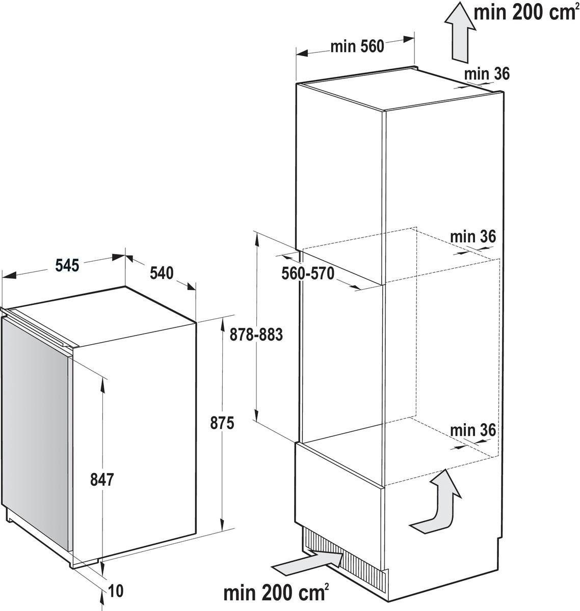 GORENJE Einbaukühlschrank »RBI2092E1«, integrierbar