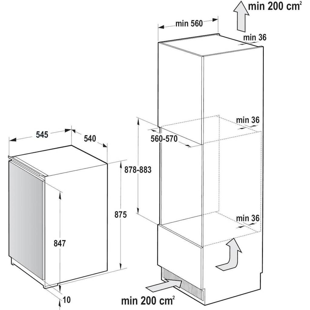 GORENJE Einbaugefrierschrank »FI2092E1«, 87,5 cm hoch, 54 cm breit