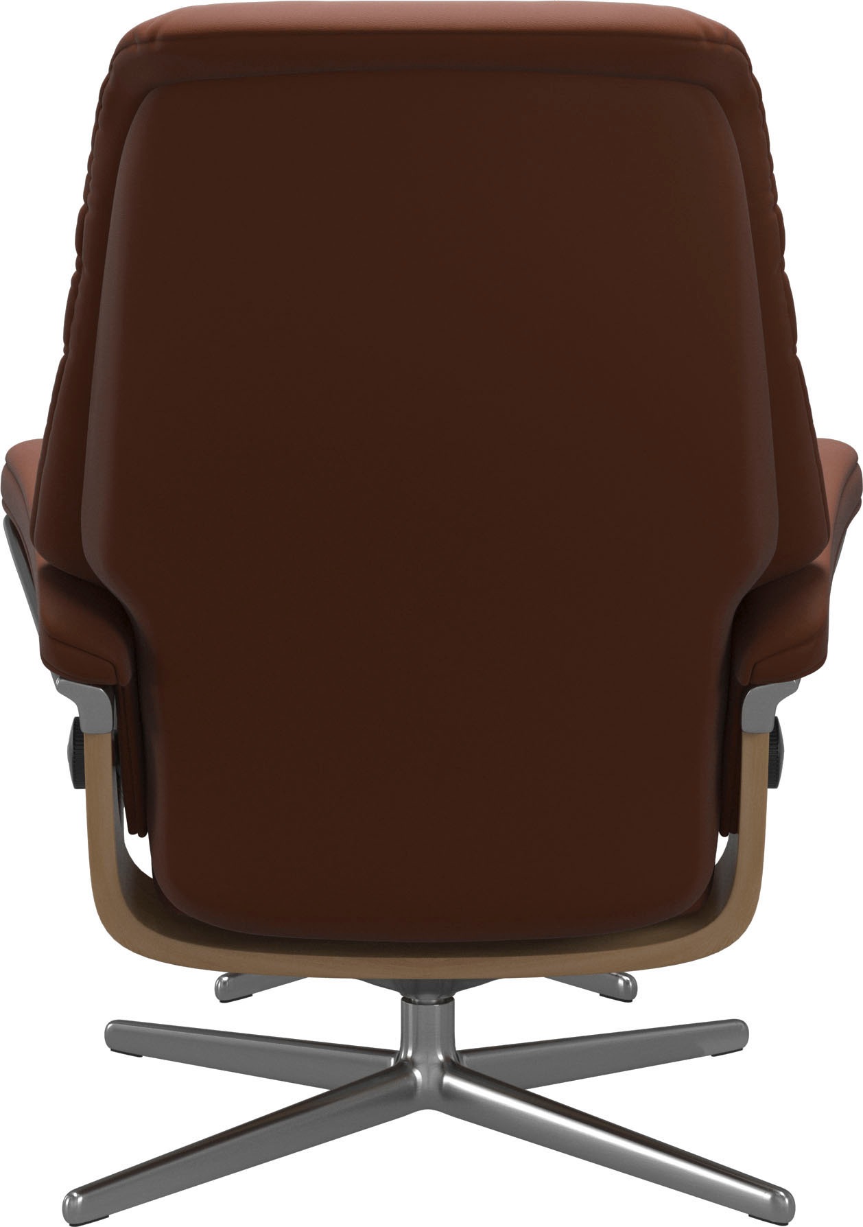 Stressless® Relaxsessel »Sunrise«, (Set, Relaxsessel mit Hocker), mit Hocker, mit Cross Base, Größe S, M & L, Holzakzent Eiche