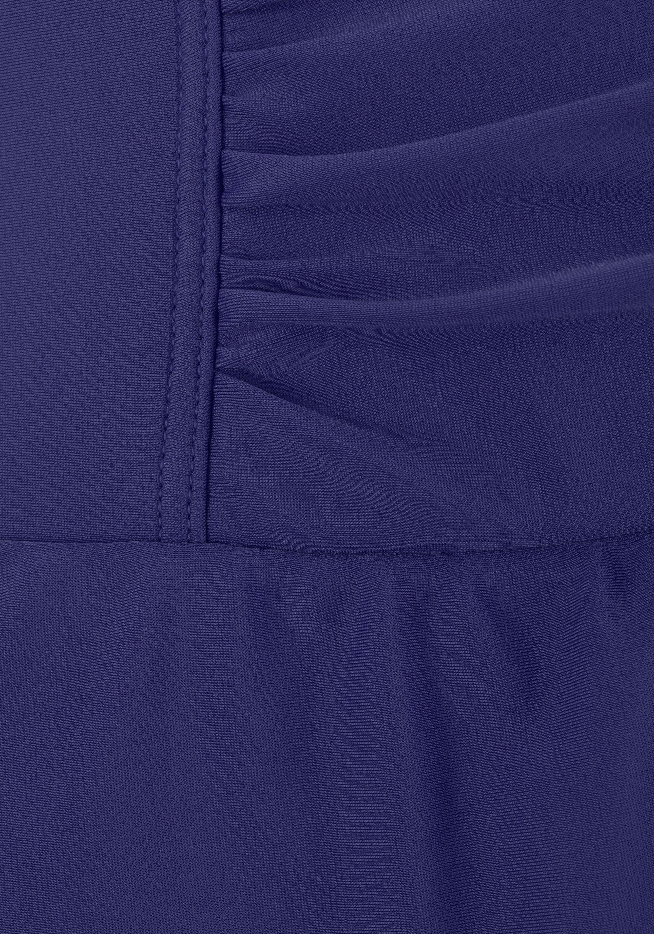 Badekleid LASCANA, Damen, Gr. 50, Cup D, blau, Polyamid, unifarben, Badeanzüge, mit modischen Raffungen und Shaping-Effekt 3