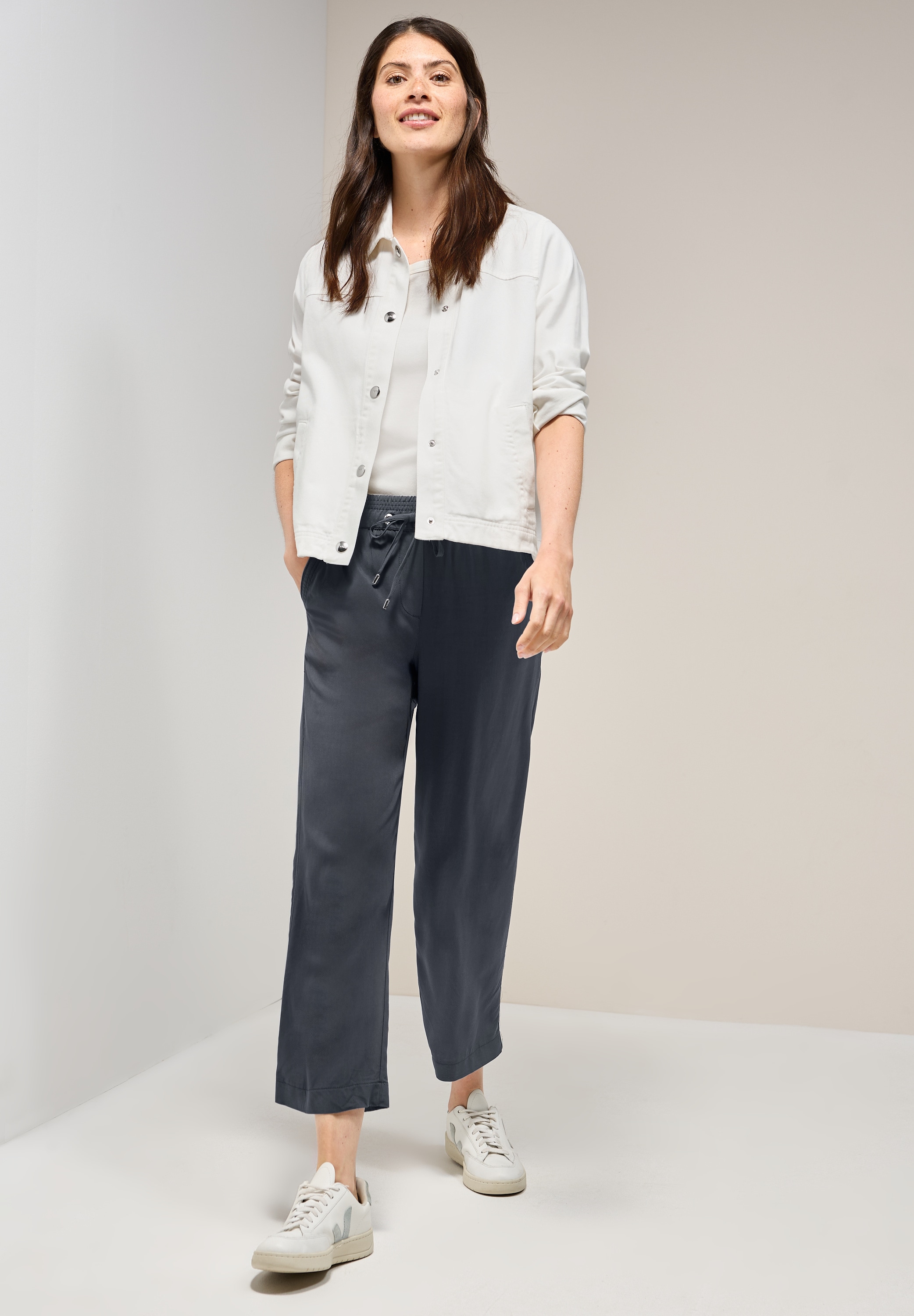 Cecil Stoffhose »Style Neele«, Sommerhose mit elastischem Bund mit Tunnelzug