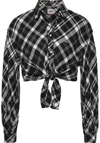 Tommy Jeans Karobluse »TJW CHECK FRONT KNOT TOP«, im Cropped-Schnitt & mit Tommy Jeans... kaufen
