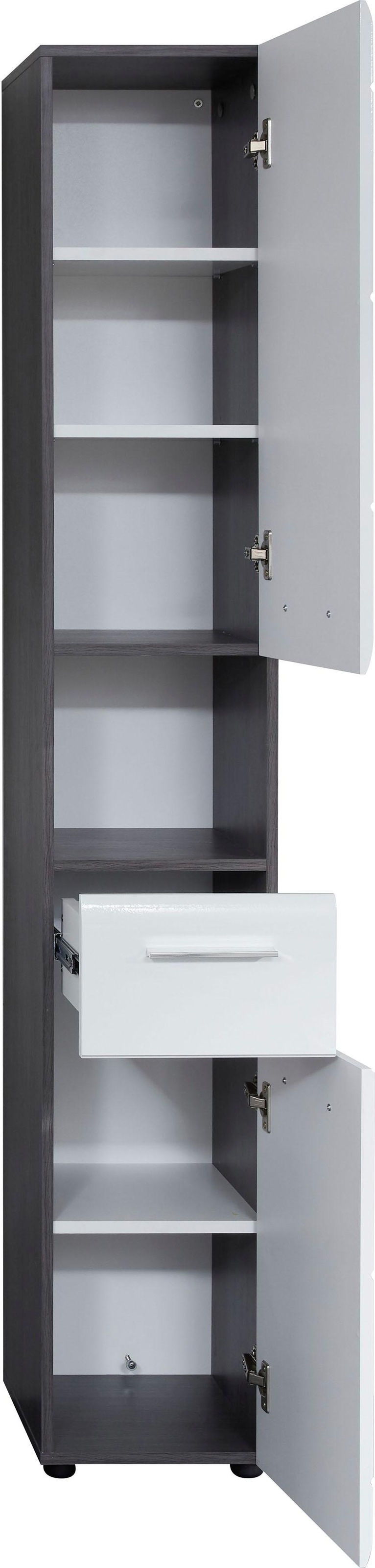 INOSIGN Hochschrank »Sovana«, Badezimmerschrank in Hochglanzoptik - (B/T/H) 30/31/182 cm