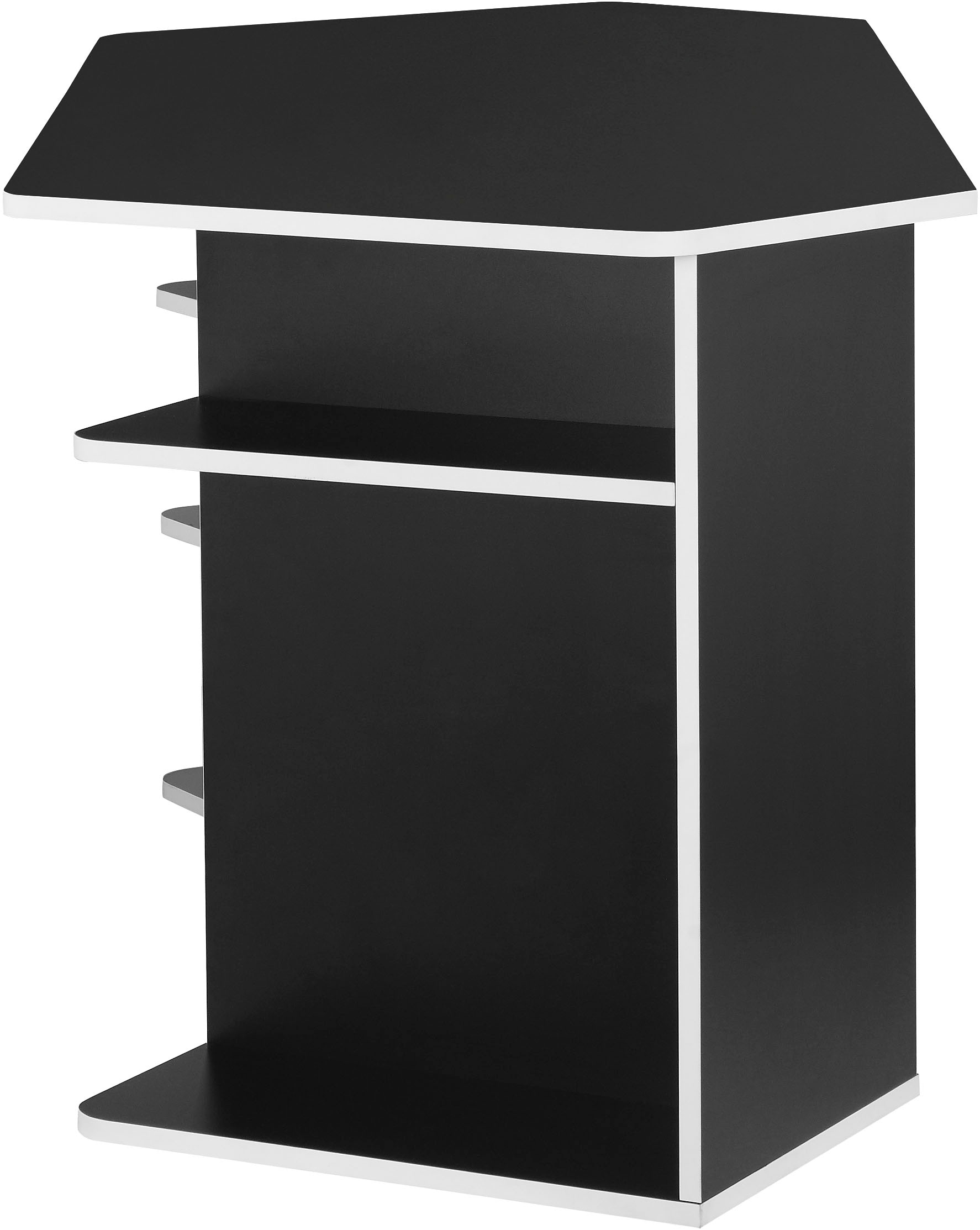 INOSIGN Gamingtisch »Game, Computertisch, Eckschreibtisch«, Towerfach, Kabeldurchlass, asymetrisches Design, Breite 180 cm