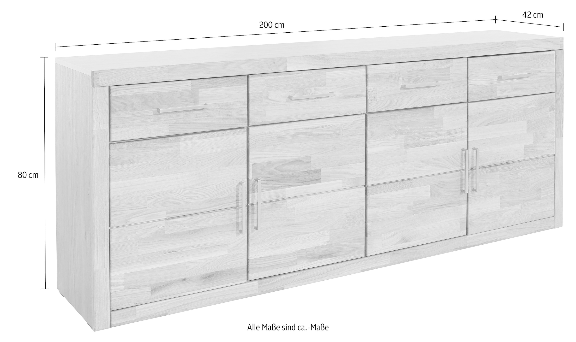 Woltra Sideboard »Trondheim«, Breite 200 cm