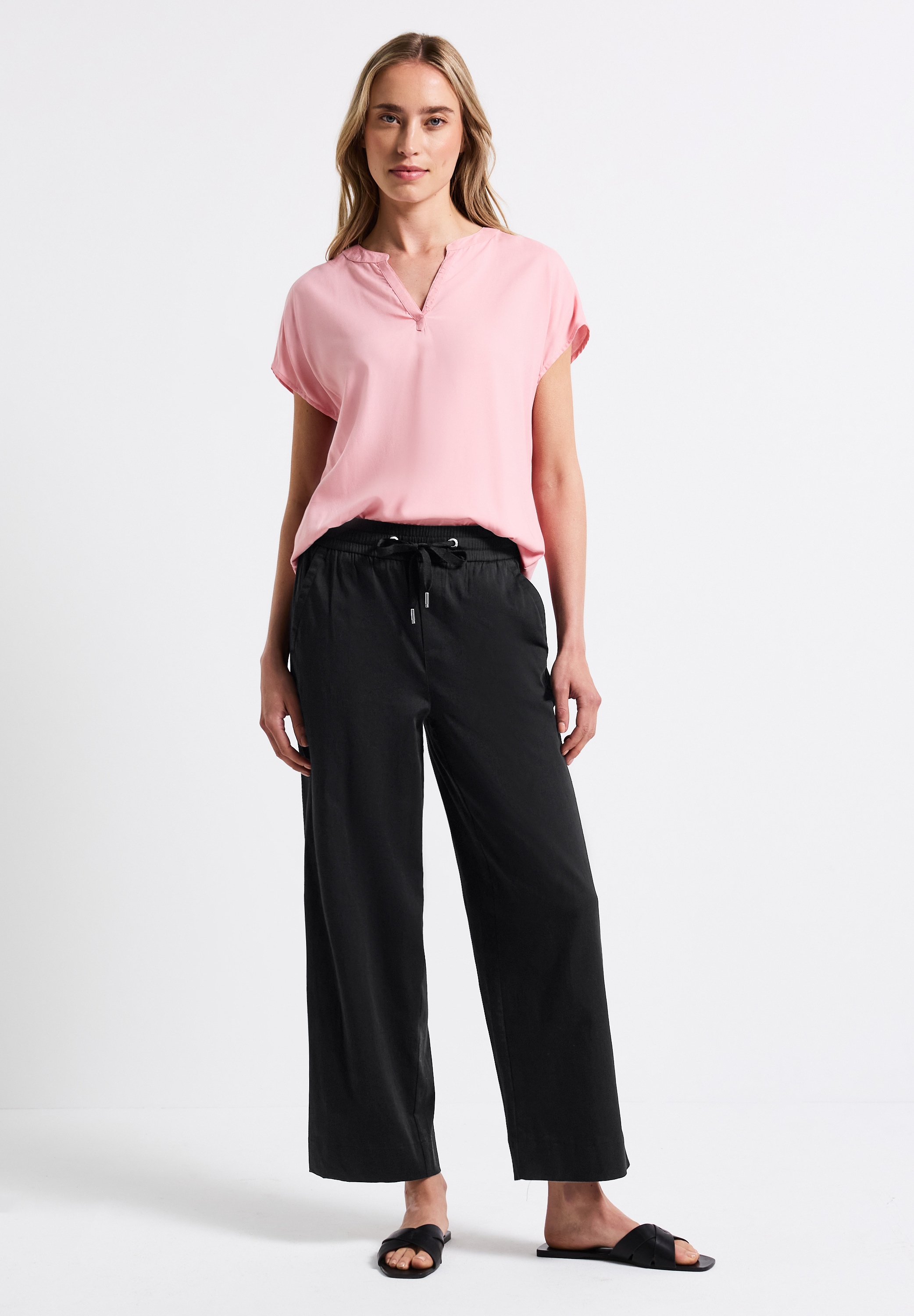 STREET ONE Stoffhose, High Waist