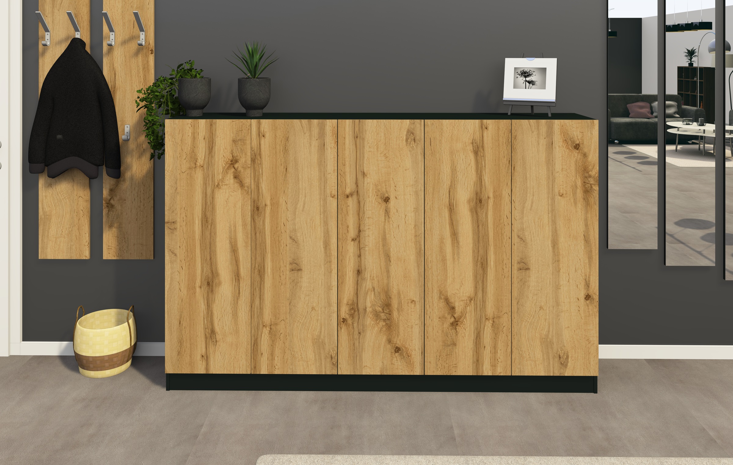 borchardt Möbel Schuhschrank "Vaasa, Schuhregal 5-türig mit 18 verstellbare günstig online kaufen