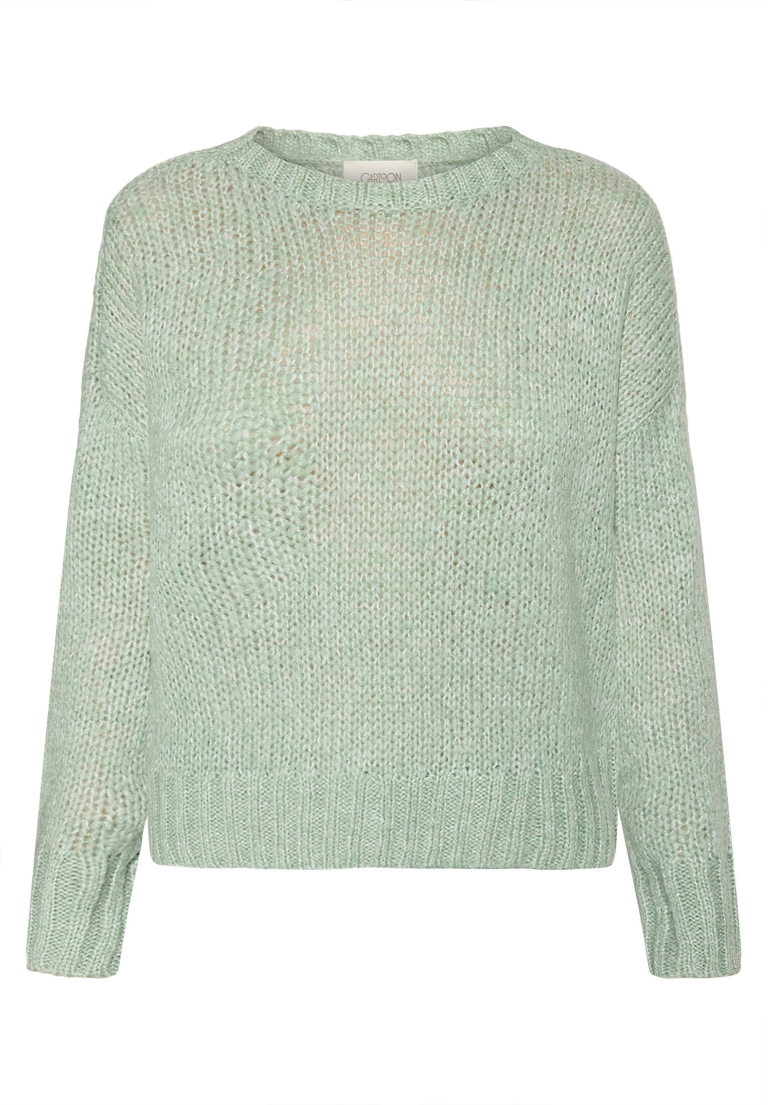 Cartoon Strickpullover »Damen mit Rundhalsausschnitt« 1