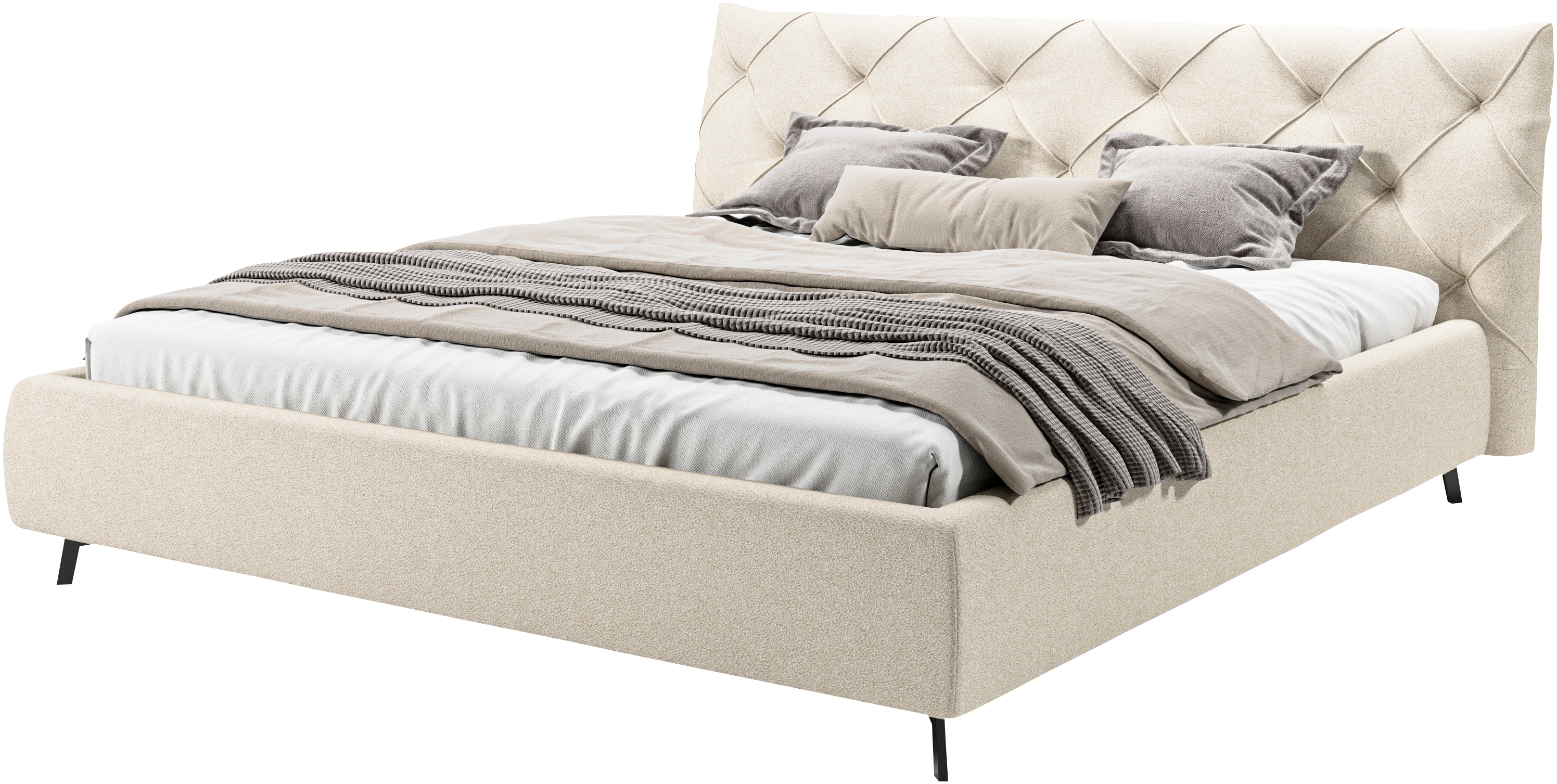 Home affaire "Elloree, in 4 Breiten bis 200cm, auch in Leder" Kopfteilhöhe 105 cm, belastbar bis 280 kg, auch in Überlänge 220cm