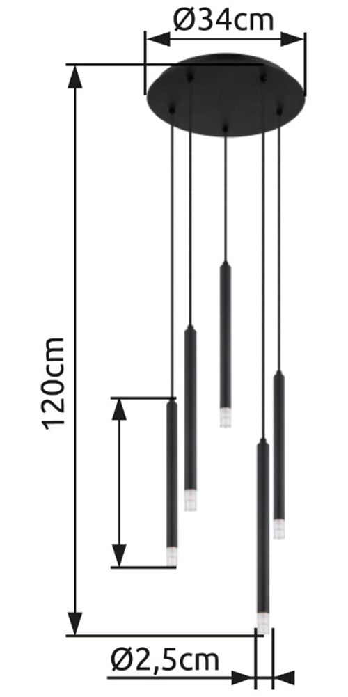 GLOBO LIGHTING Hängeleuchte »RYAN«, Leuchtmittel G9 | ohne Leuchtmittel, Hängelampe/Pendelleuchte/Esszimmer/Wohnzimmer/Esstisch