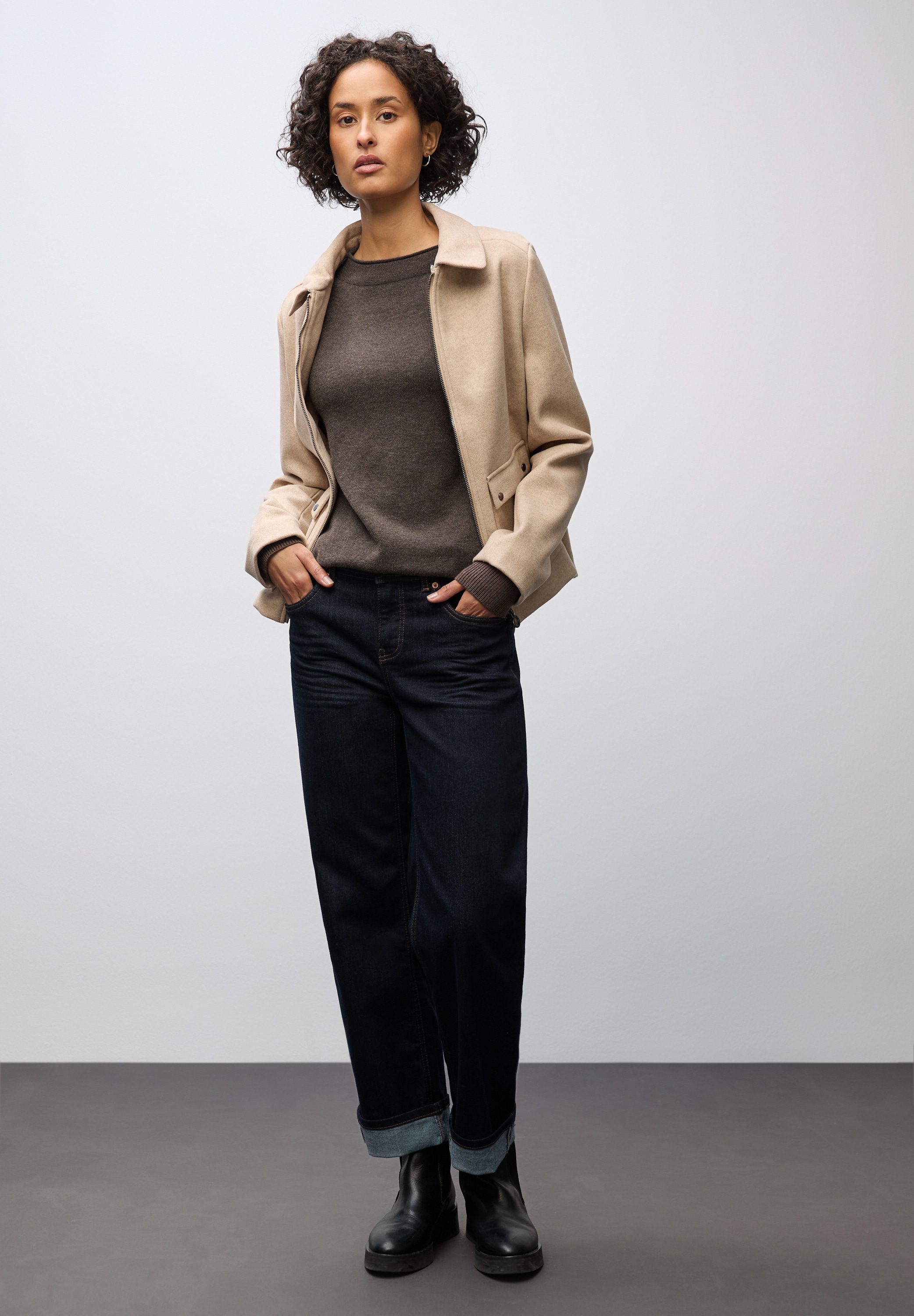 STREET ONE Strickpullover, mit feiner Rollkante