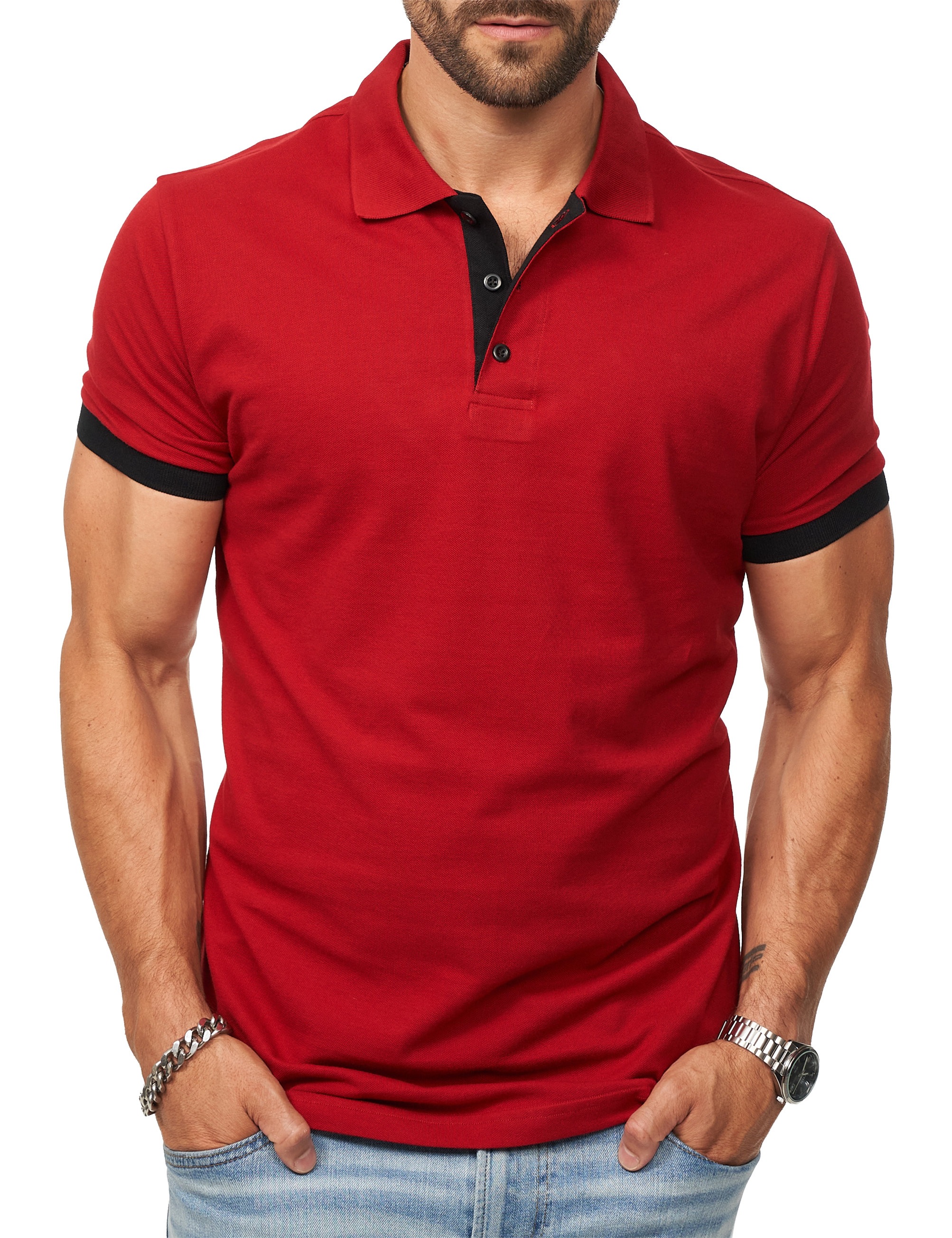 Daily Cotton Poloshirt »Daily Cotton Poloshirt in Kurzarm als Freizeit Polo T-Shirt - Polo-Hemd für Herren« Männer Polohemd im Regular-Fit in Piqué-Qualität