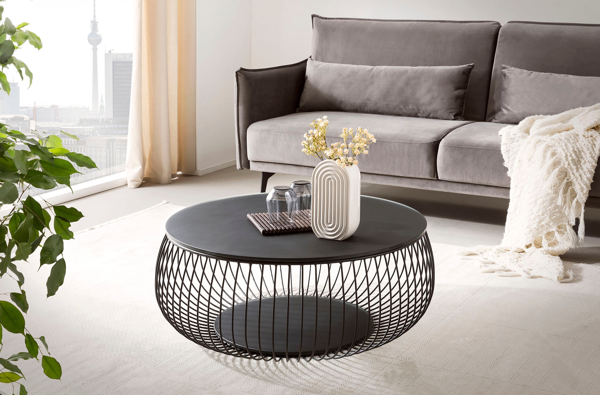 SalesFever Couchtisch "Couchtisch im minimalistischen Stil" 10 mm starke Kl günstig online kaufen