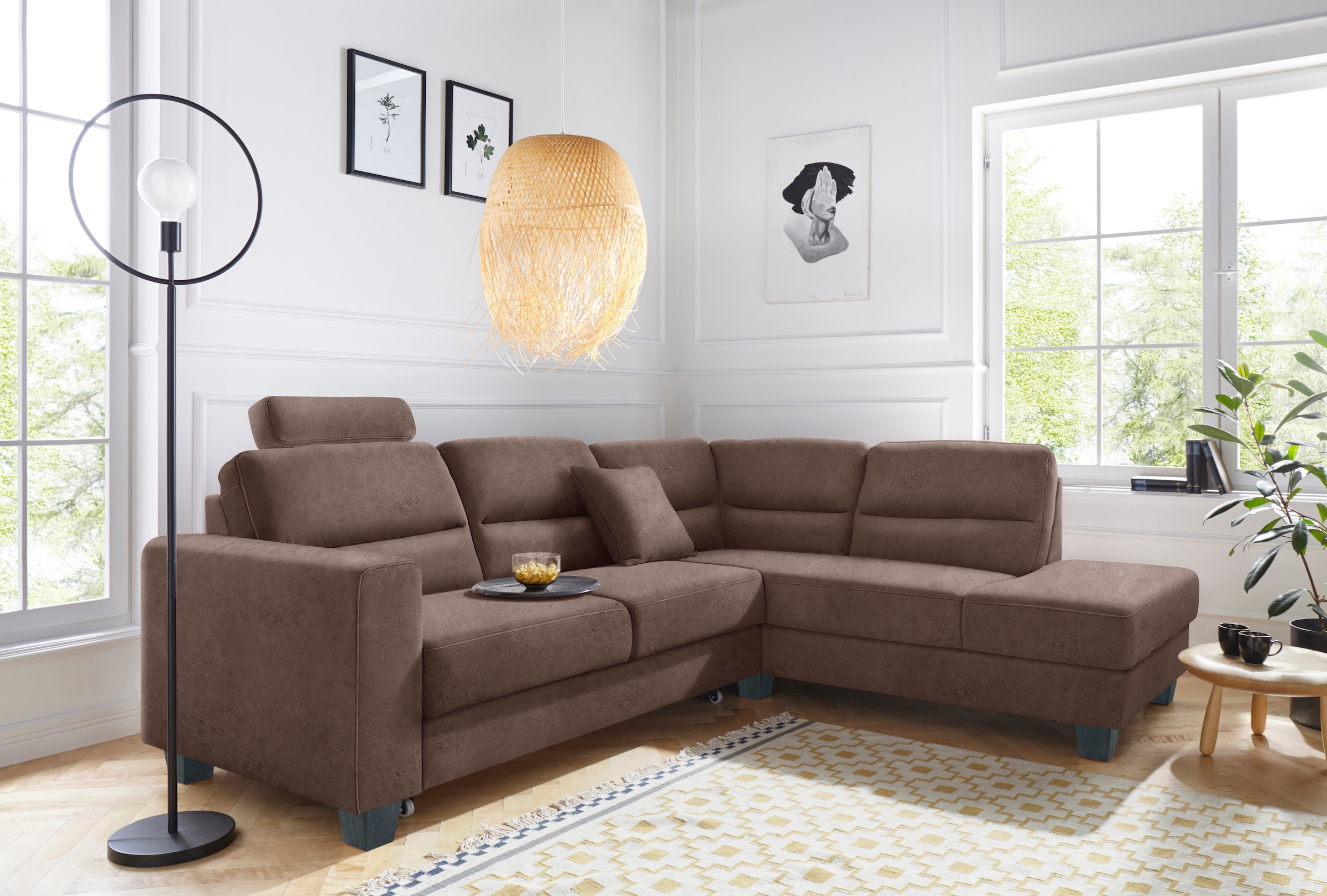 TRENDMANUFAKTUR Ecksofa "Chamber, zeitlos & elegant, bequem, L-Form", inklu günstig online kaufen