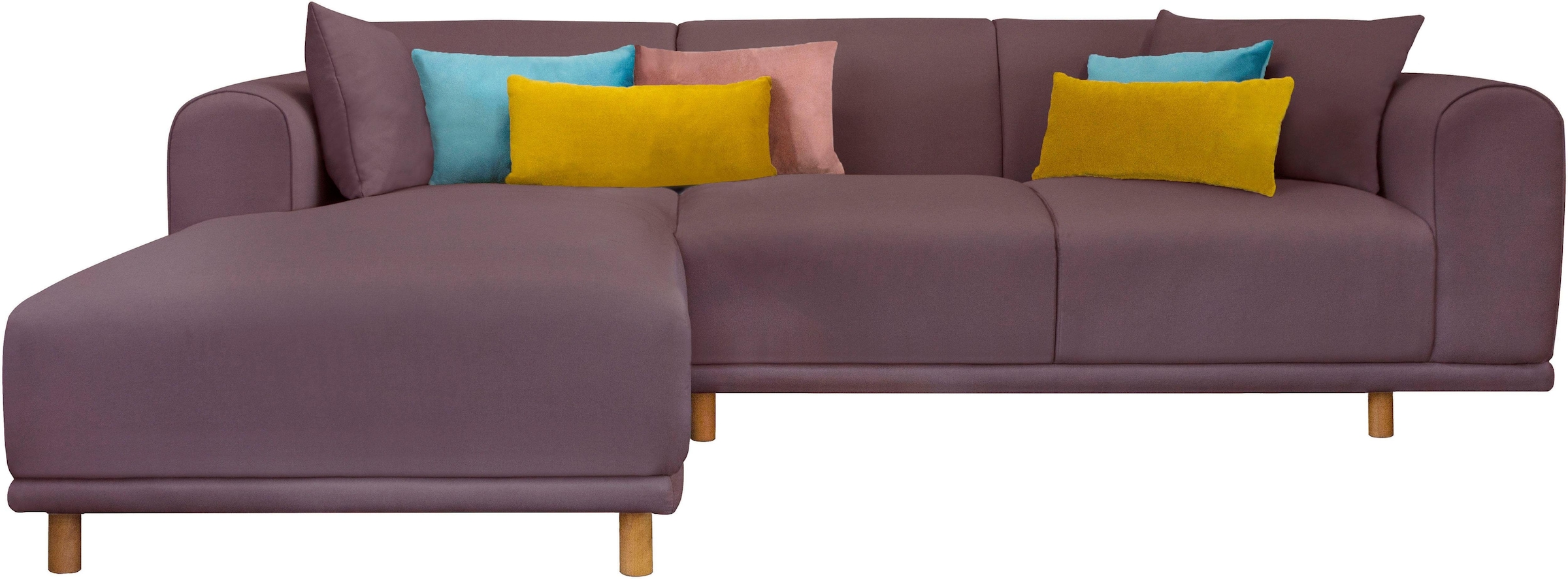 andas Ecksofa »Maroon L-Form«, in skandinavischem Design, mit losen Kissen