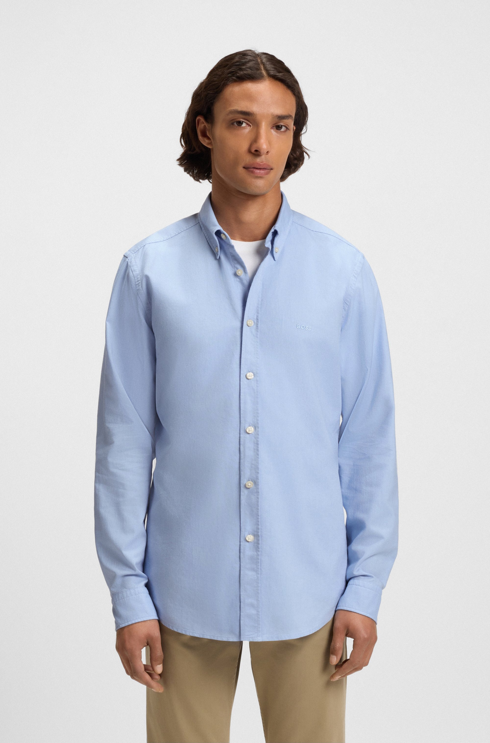 BOSS ORANGE Businesshemd "Rickert", mit Button-down-Kragen günstig online kaufen