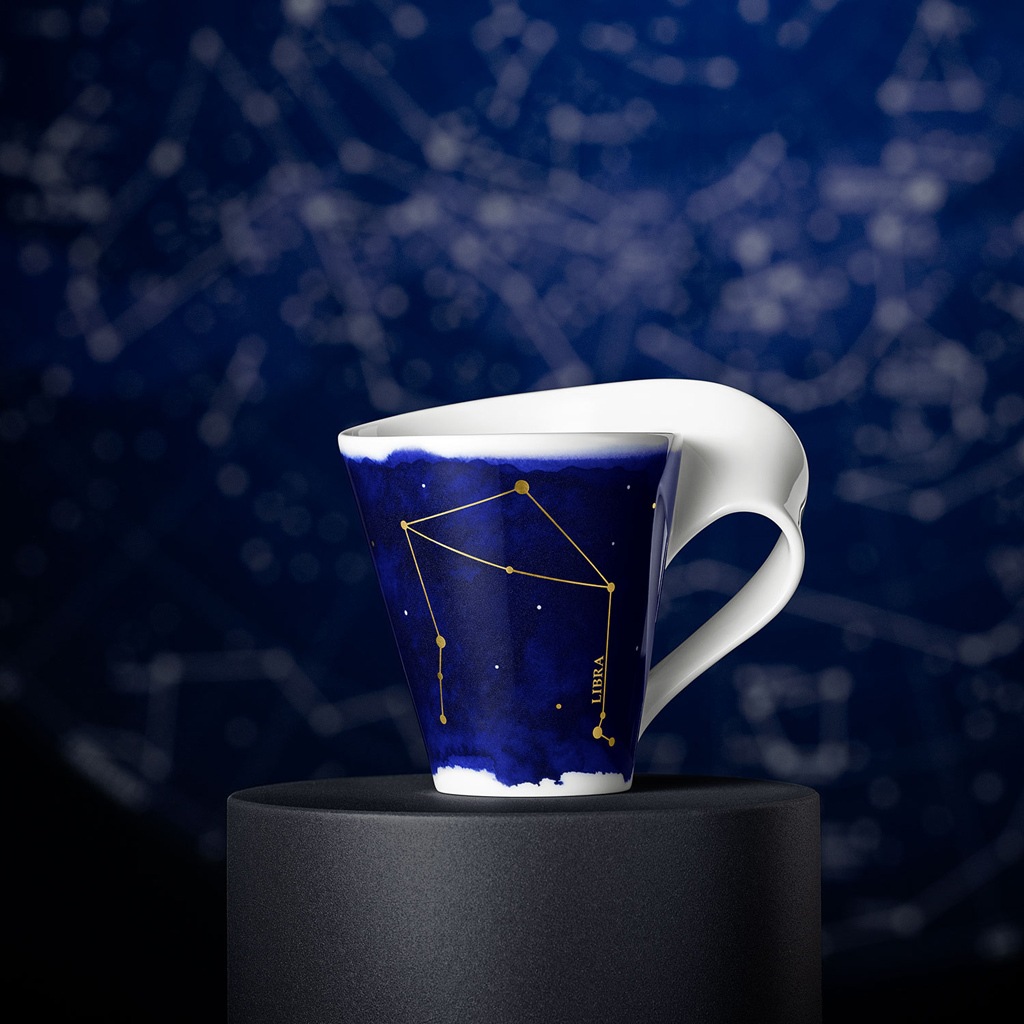 Villeroy & Boch Tasse "Tasse Waage NewWave Stars 300 ml weiß-blau" günstig online kaufen